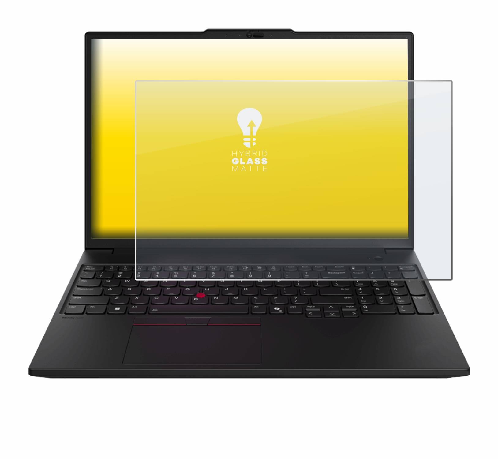 upscreen Hybrid Glas Matt Panzer-Folie für Lenovo ThinkPad P16s Gen 3