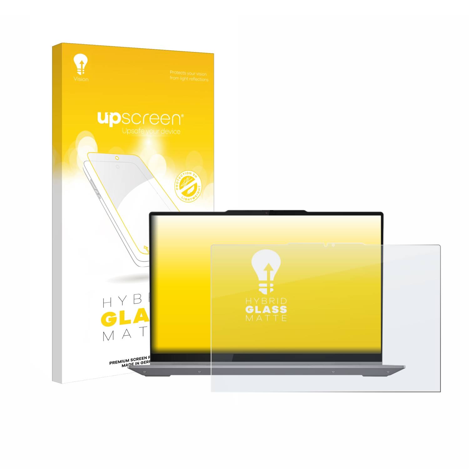 upscreen Hybrid Glas Matt Panzer-Folie für Lenovo ThinkBook 14 Gen 4 2-in-1