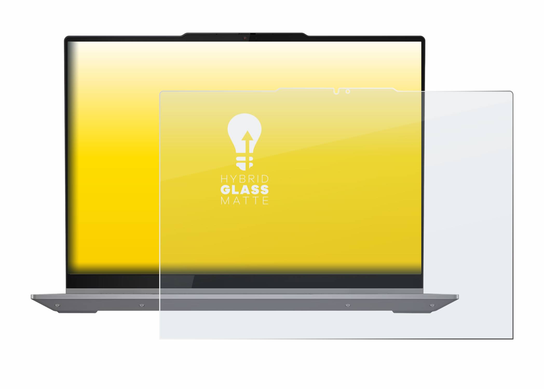 upscreen Hybrid Glas Matt Panzer-Folie für Lenovo ThinkBook 14 Gen 4 2-in-1