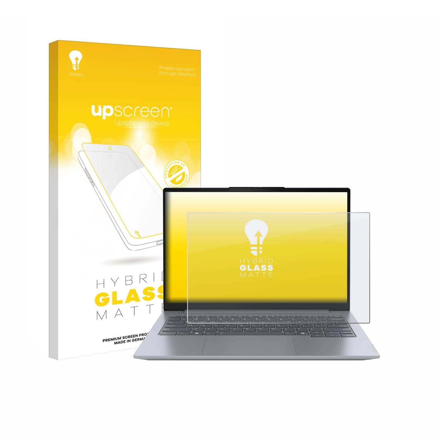 upscreen Hybrid Glas Matt Panzer-Folie für Lenovo ThinkBook 14 Gen 7
