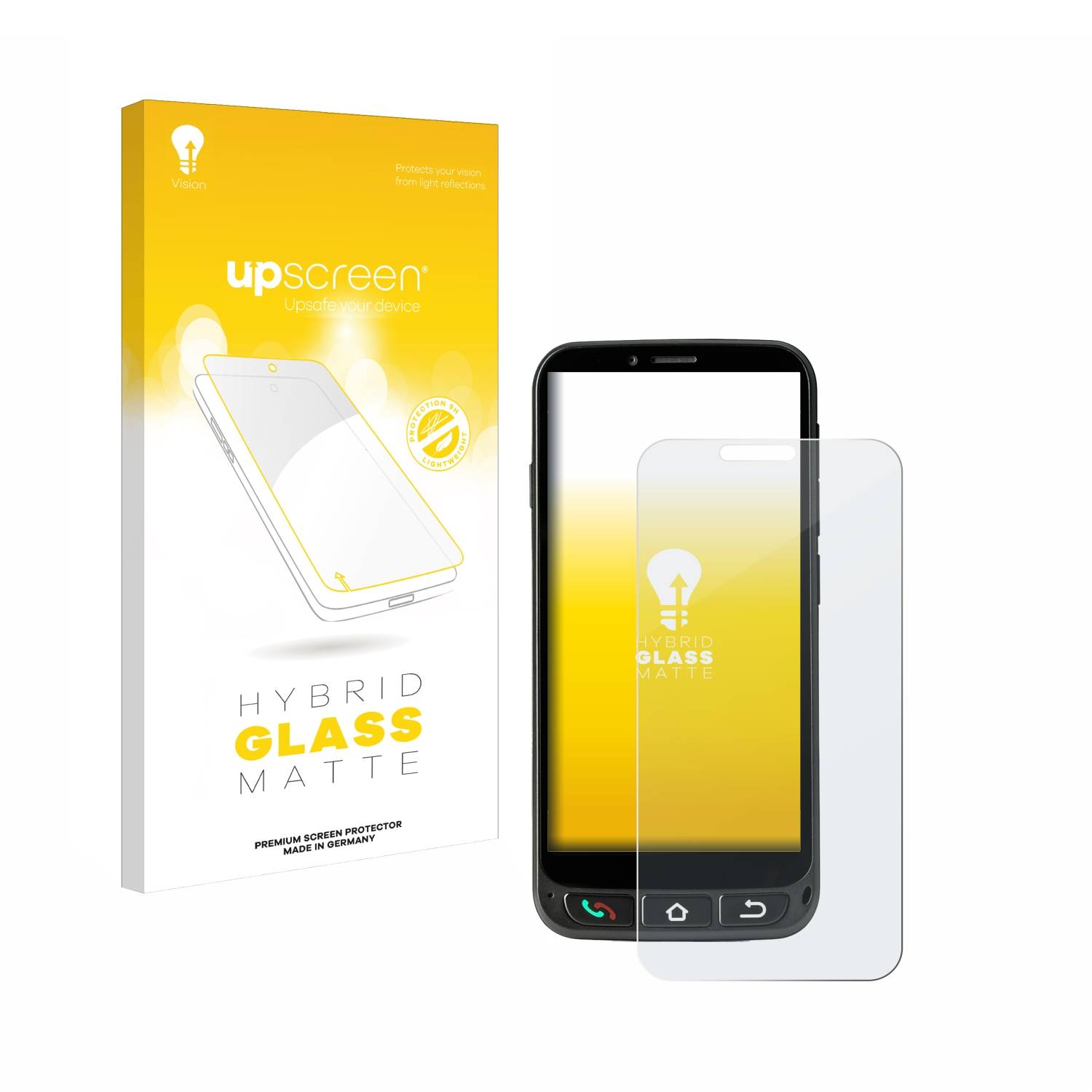 upscreen Hybrid Glas Matt Panzer-Folie für SPC Zeus 4G Pro
