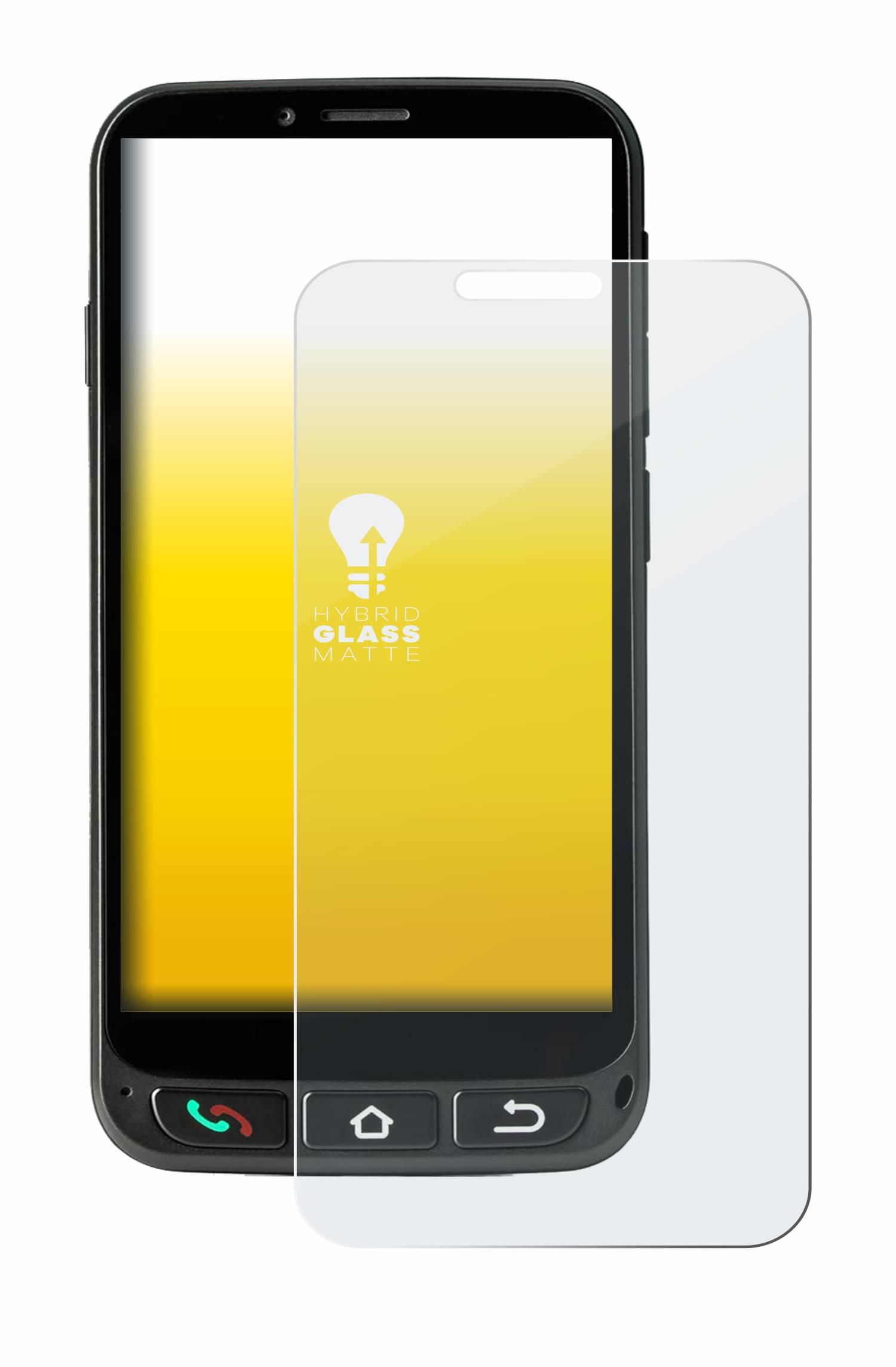 upscreen Hybrid Glas Matt Panzer-Folie für SPC Zeus 4G Pro