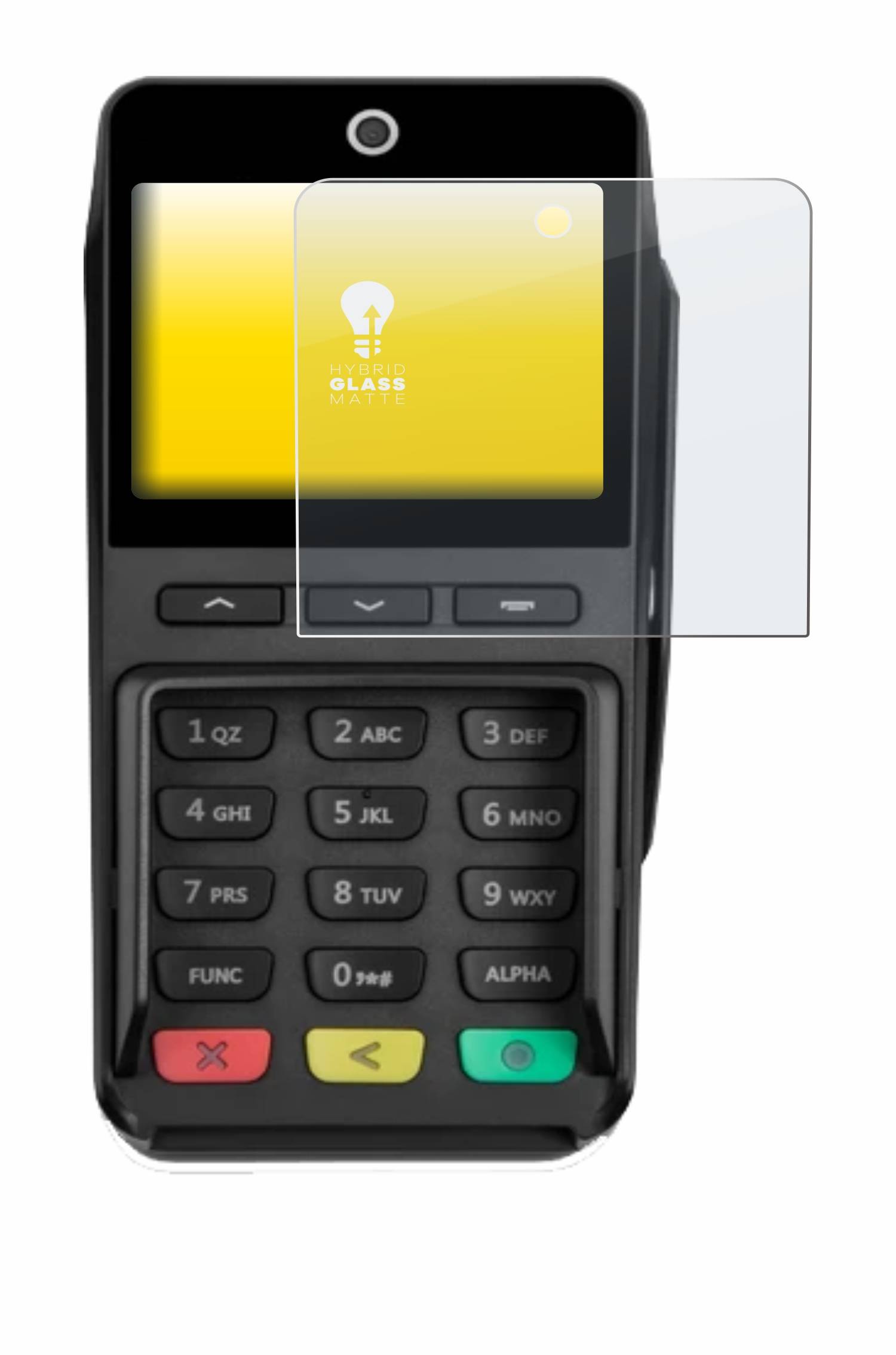 upscreen Hybrid Glas Matt Panzer-Folie für Pax Q25 Pinpad