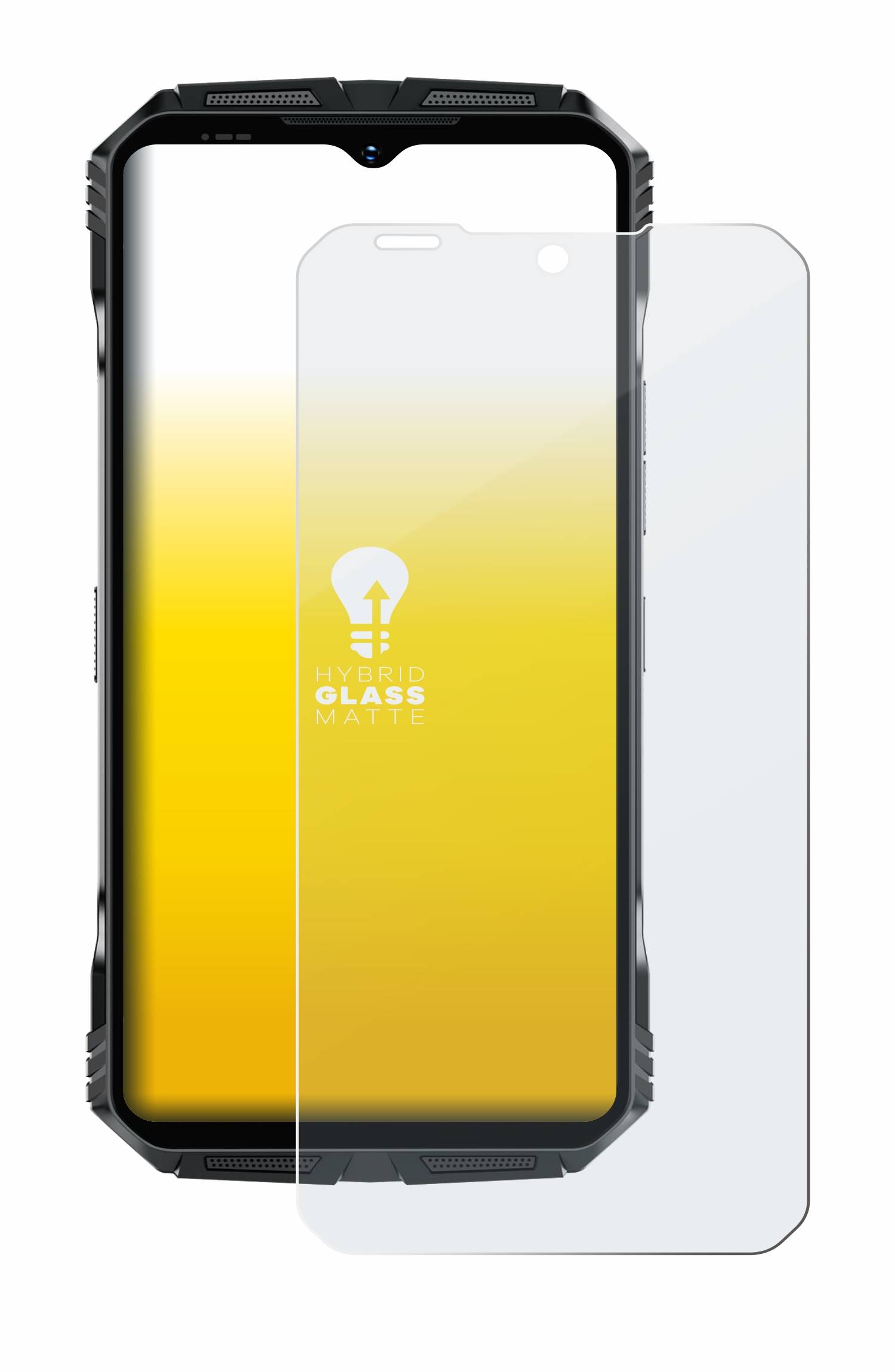 upscreen Hybrid Glas Matt Panzer-Folie für Doogee S118