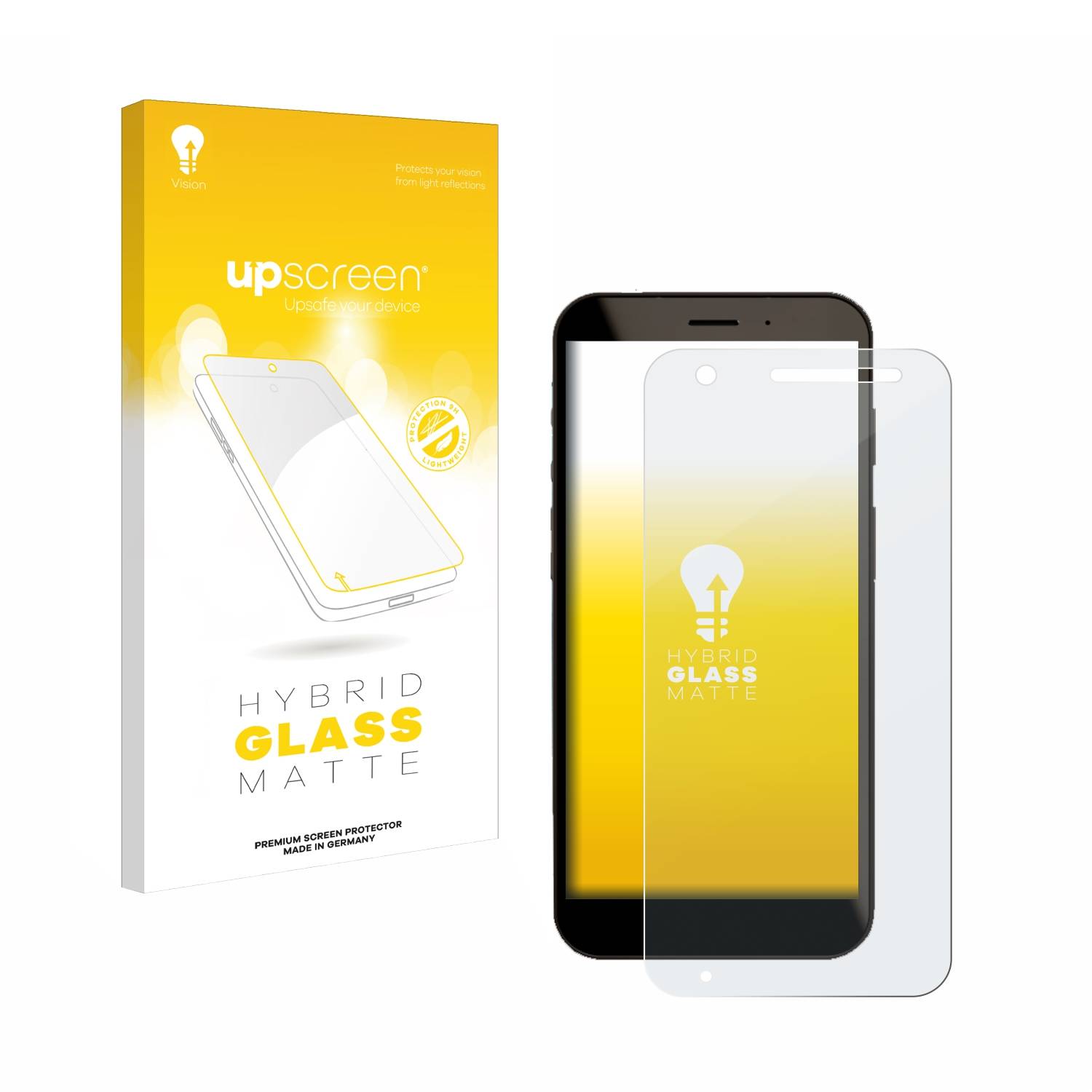 upscreen Hybrid Glas Matt Panzer-Folie für Datalogic Memor 30 / 35