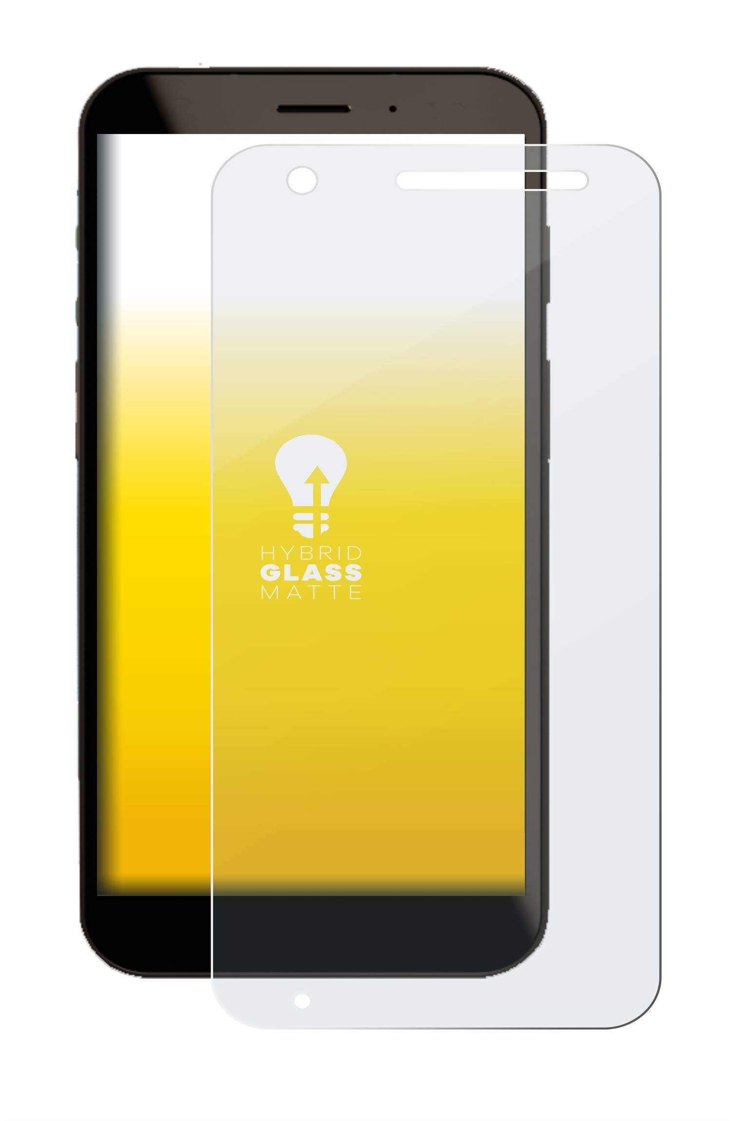 upscreen Hybrid Glas Matt Panzer-Folie für Datalogic Memor 30 / 35