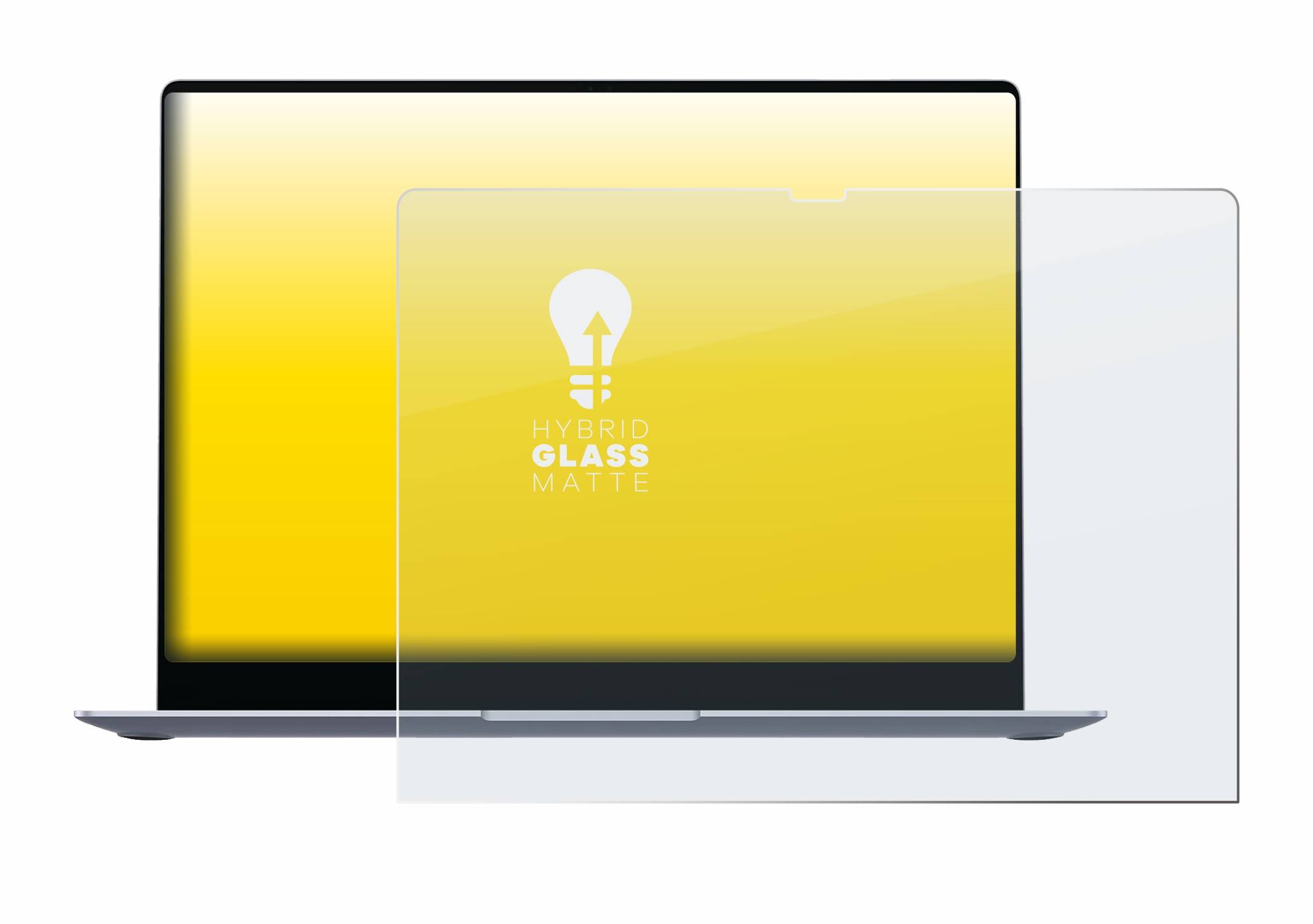 upscreen Hybrid Glas Matt Panzer-Folie für Samsung Galaxy Book4 Edge 16