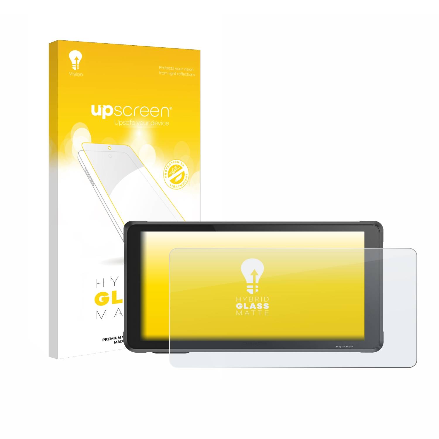 upscreen Hybrid Glas Matt Panzer-Folie für Interphone RideSync