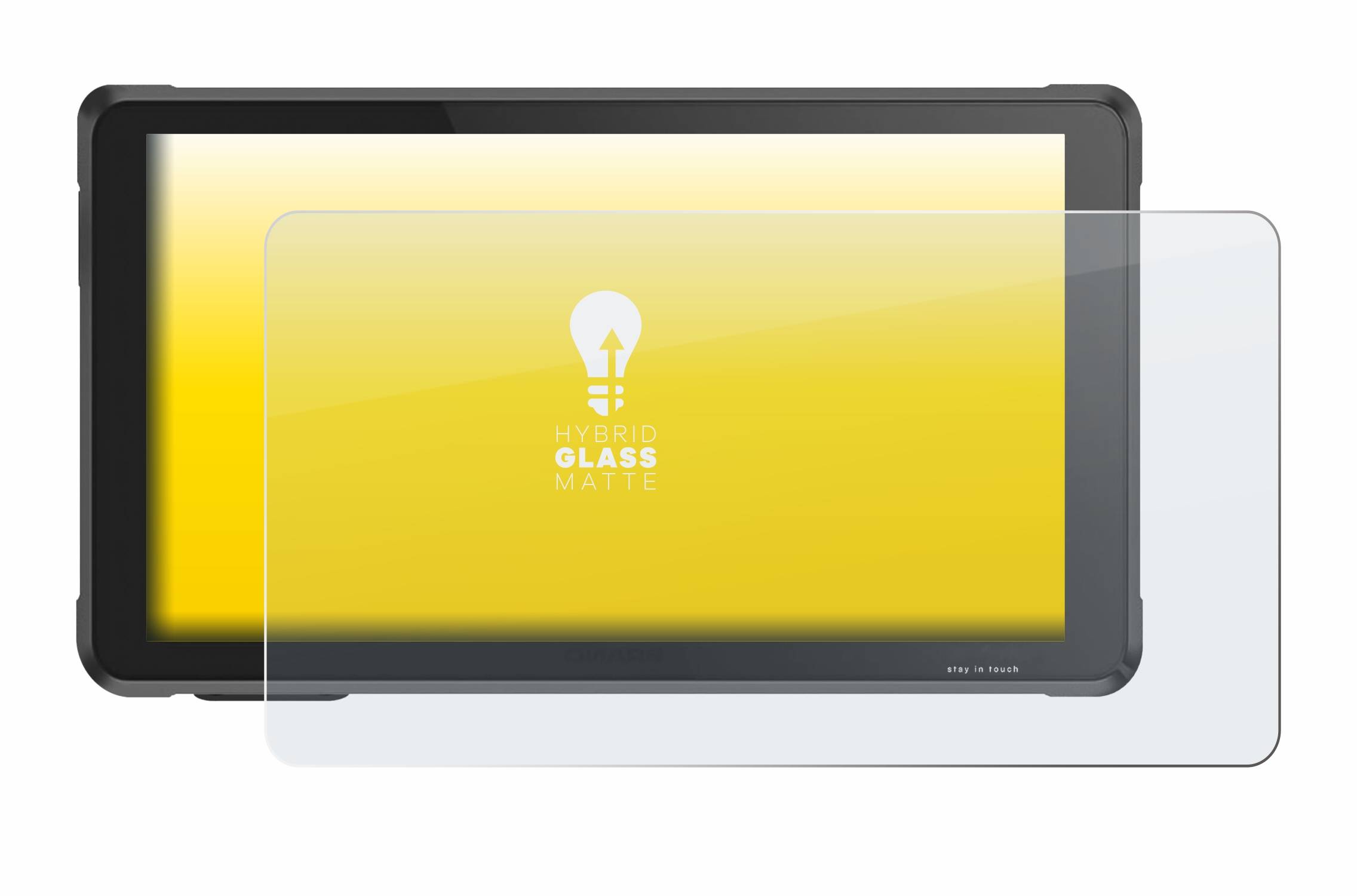 upscreen Hybrid Glas Matt Panzer-Folie für Interphone RideSync
