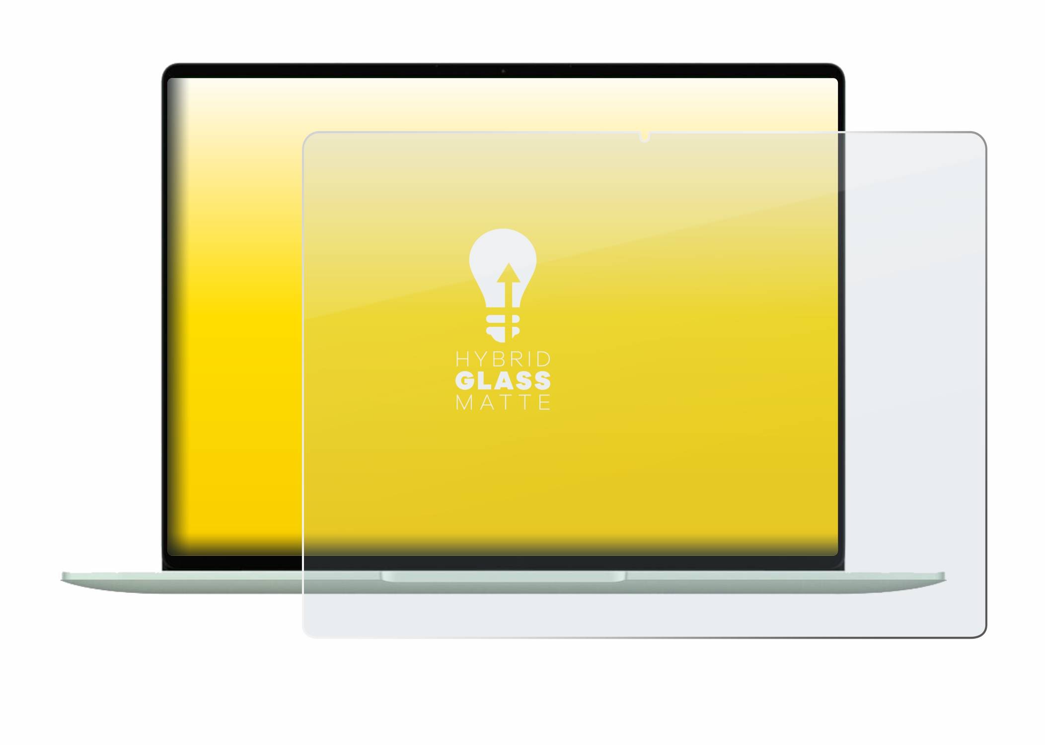 upscreen Hybrid Glas Matt Panzer-Folie für Huawei MateBook 14 2024