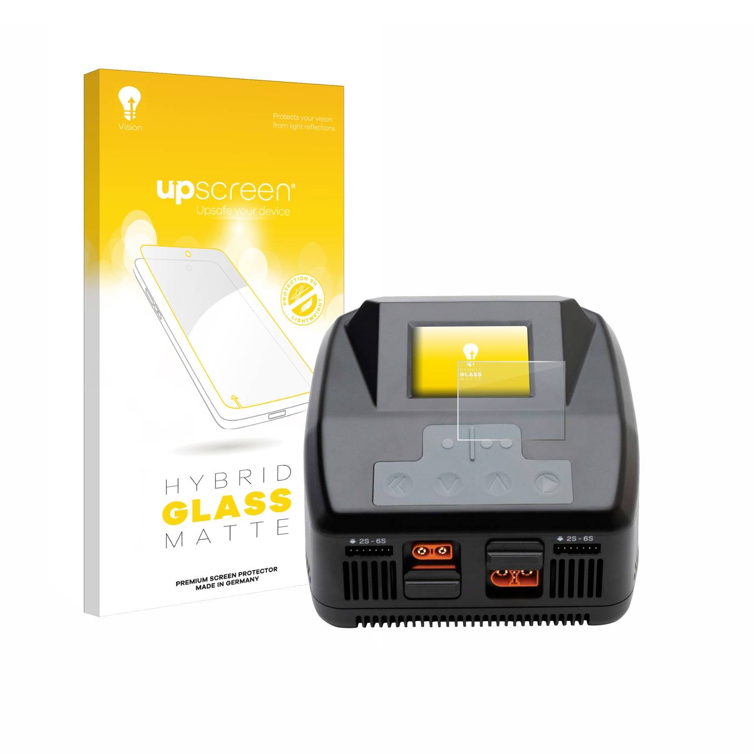 upscreen Hybrid Glas Matt Panzer-Folie für Spektrum Smart charger S2100 G2