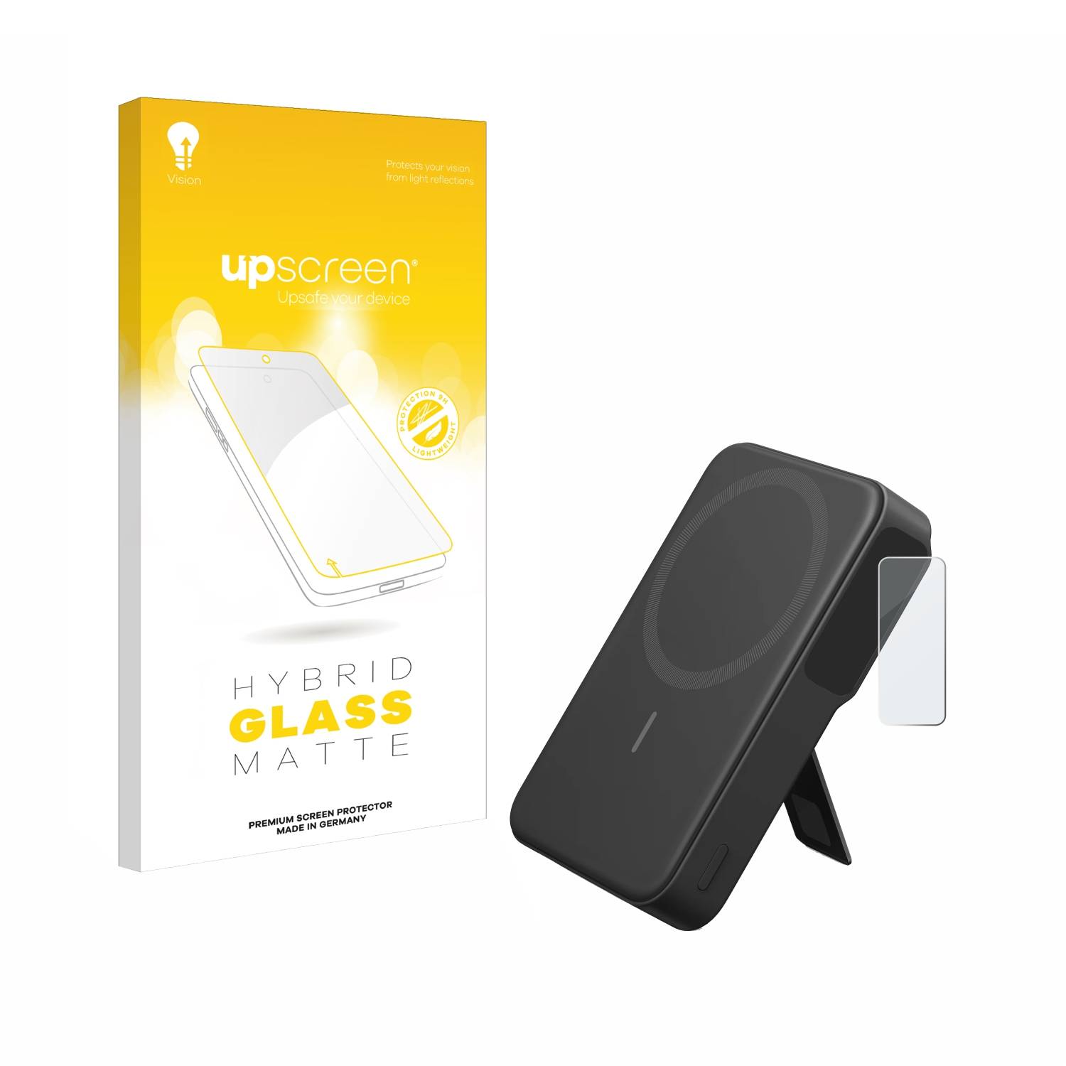 upscreen Hybrid Glas Matt Panzer-Folie für Anker MagGo