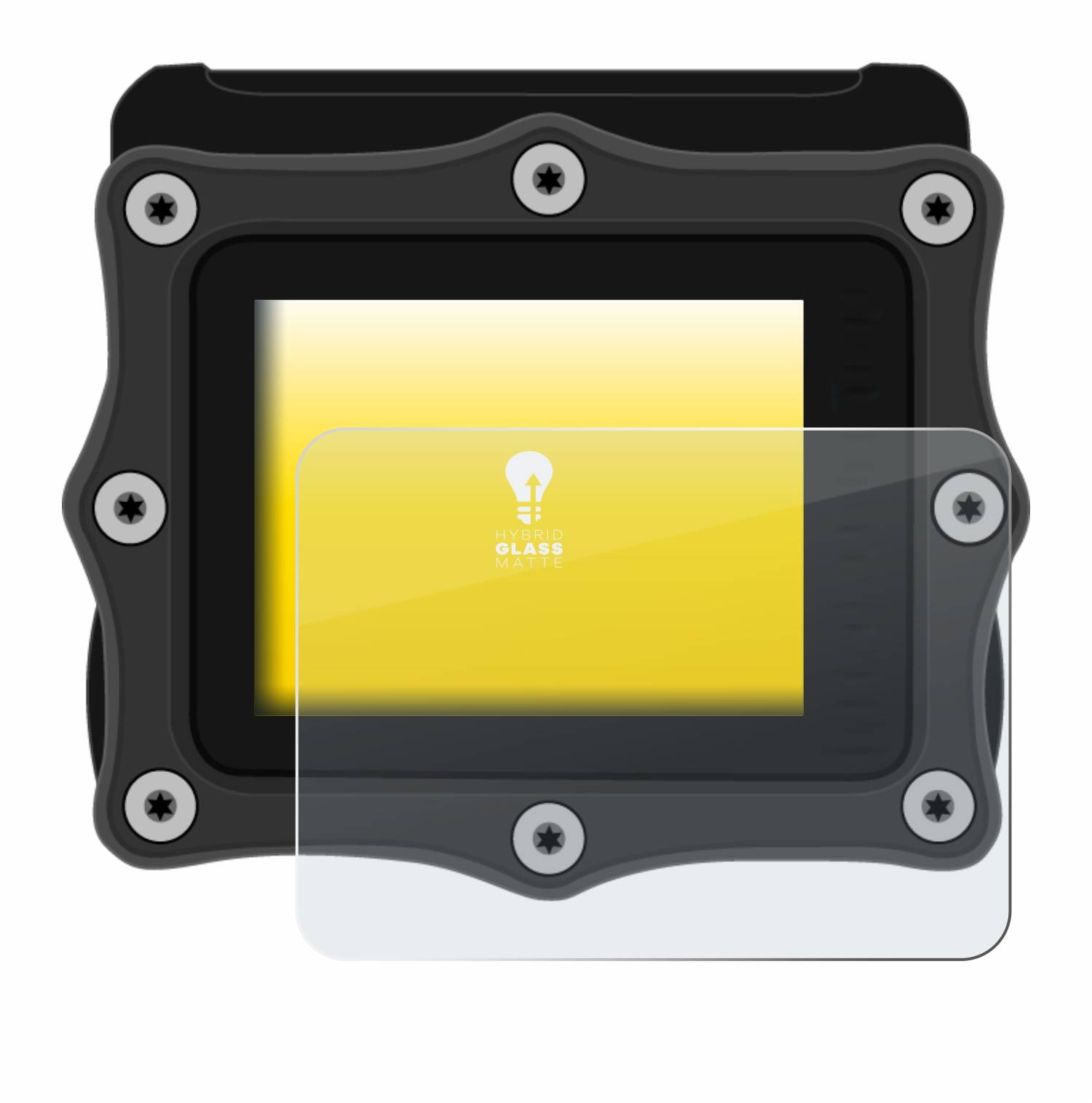 upscreen Hybrid Glas Matt Panzer-Folie für Shearwater Perdix dive computer
