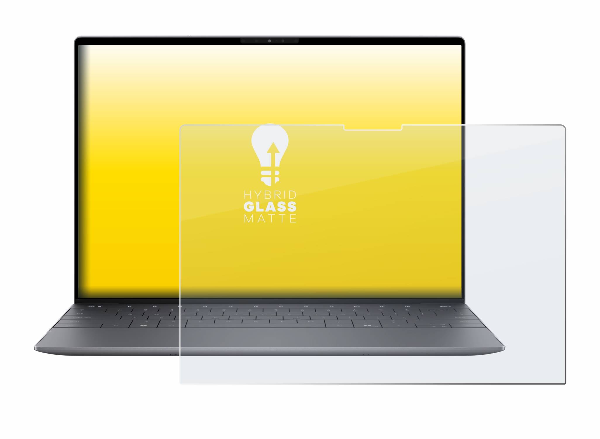 upscreen Hybrid Glas Matt Panzer-Folie für Dell XPS 13 9345