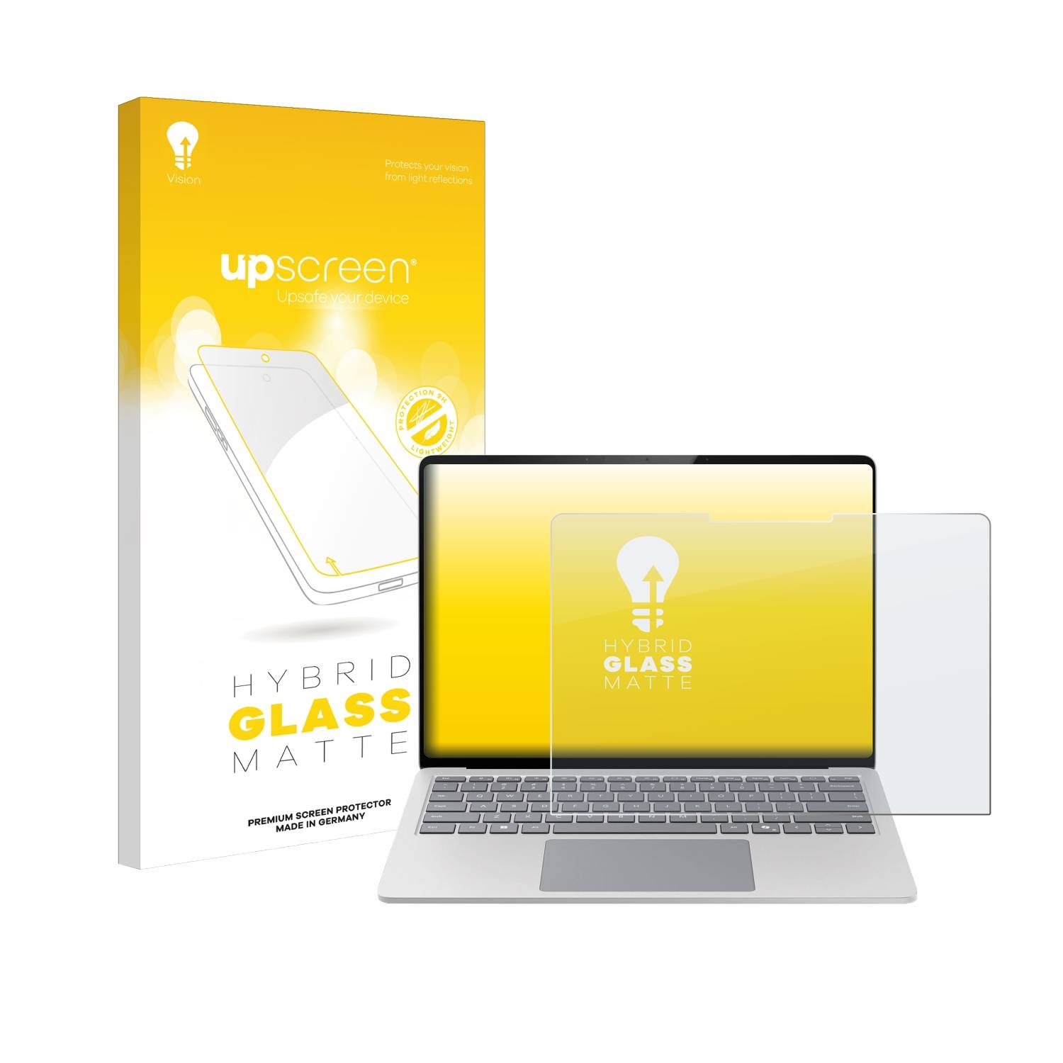 upscreen Hybrid Glas Matt Panzer-Folie für Microsoft Surface Laptop 7 15
