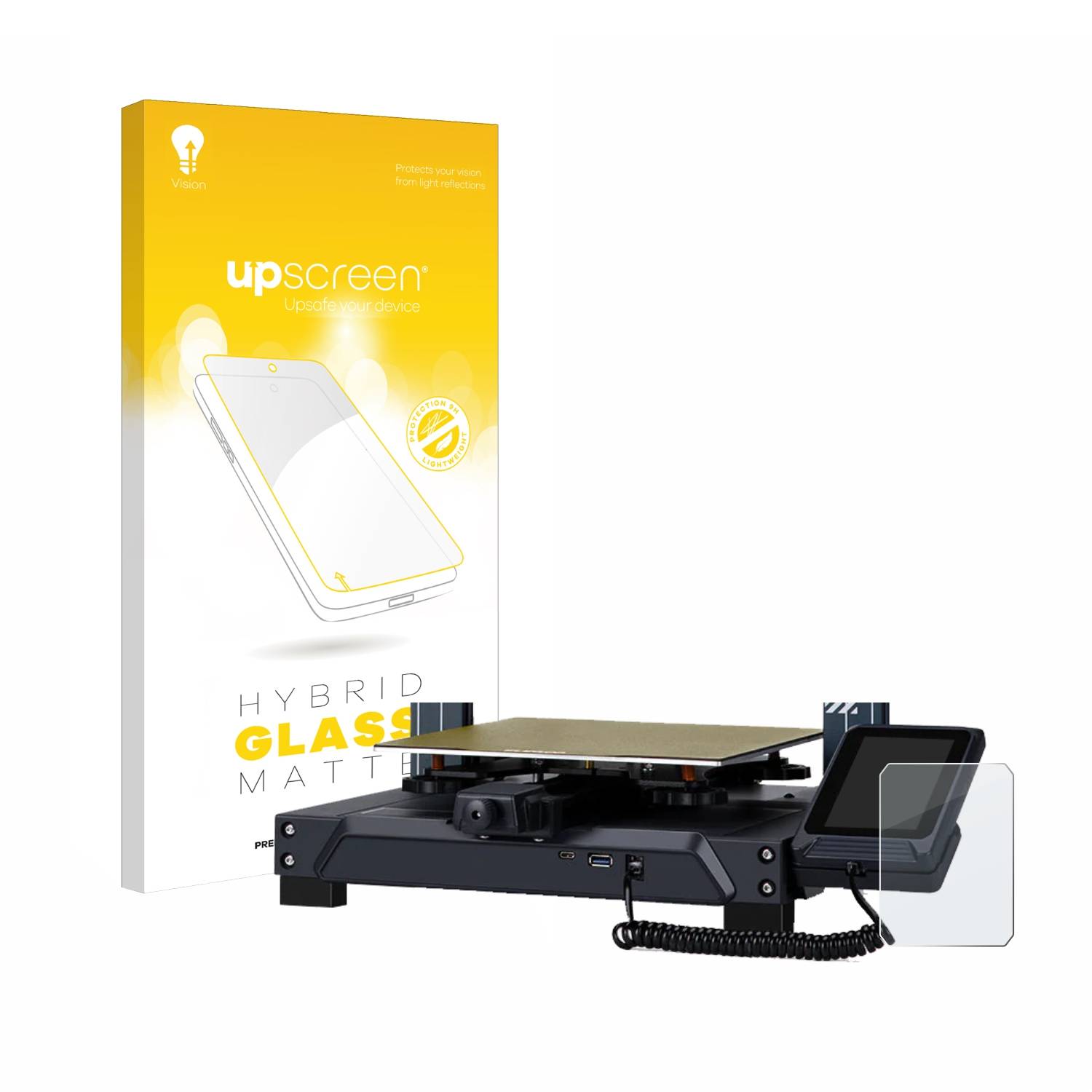 upscreen Hybrid Glas Matt Panzer-Folie für Elegoo Neptun 4