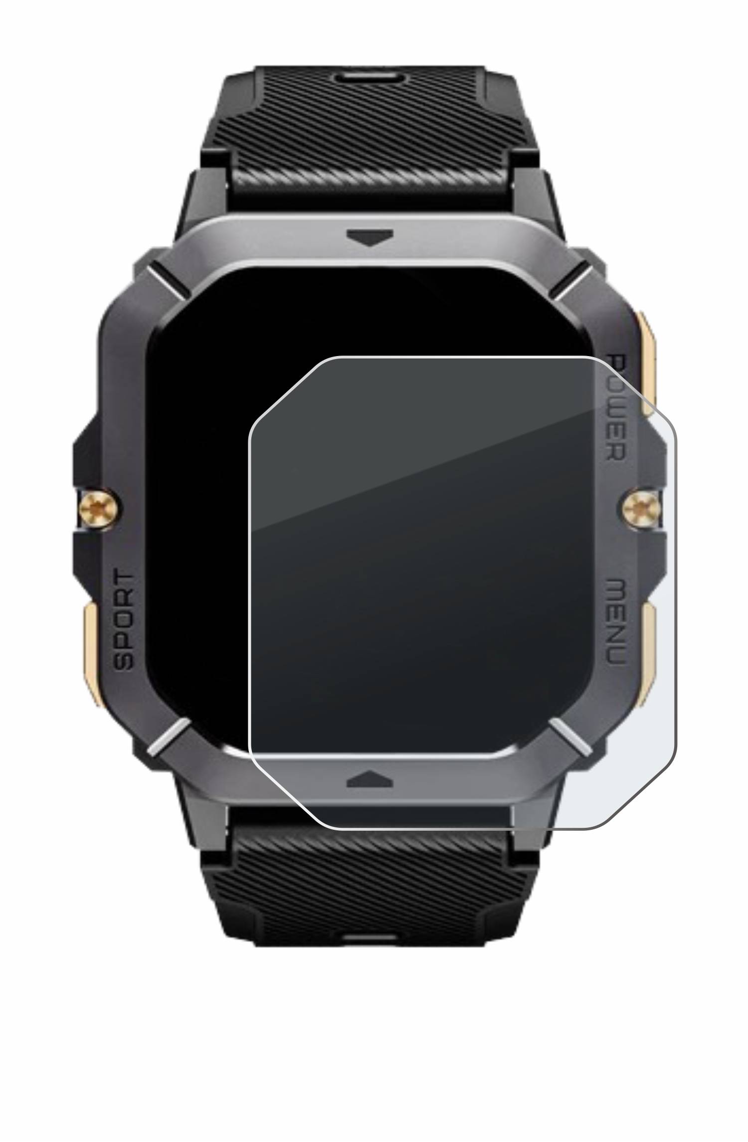upscreen Hybrid Glas Matt Panzer-Folie für ArmorWatch Pro Smartwatch