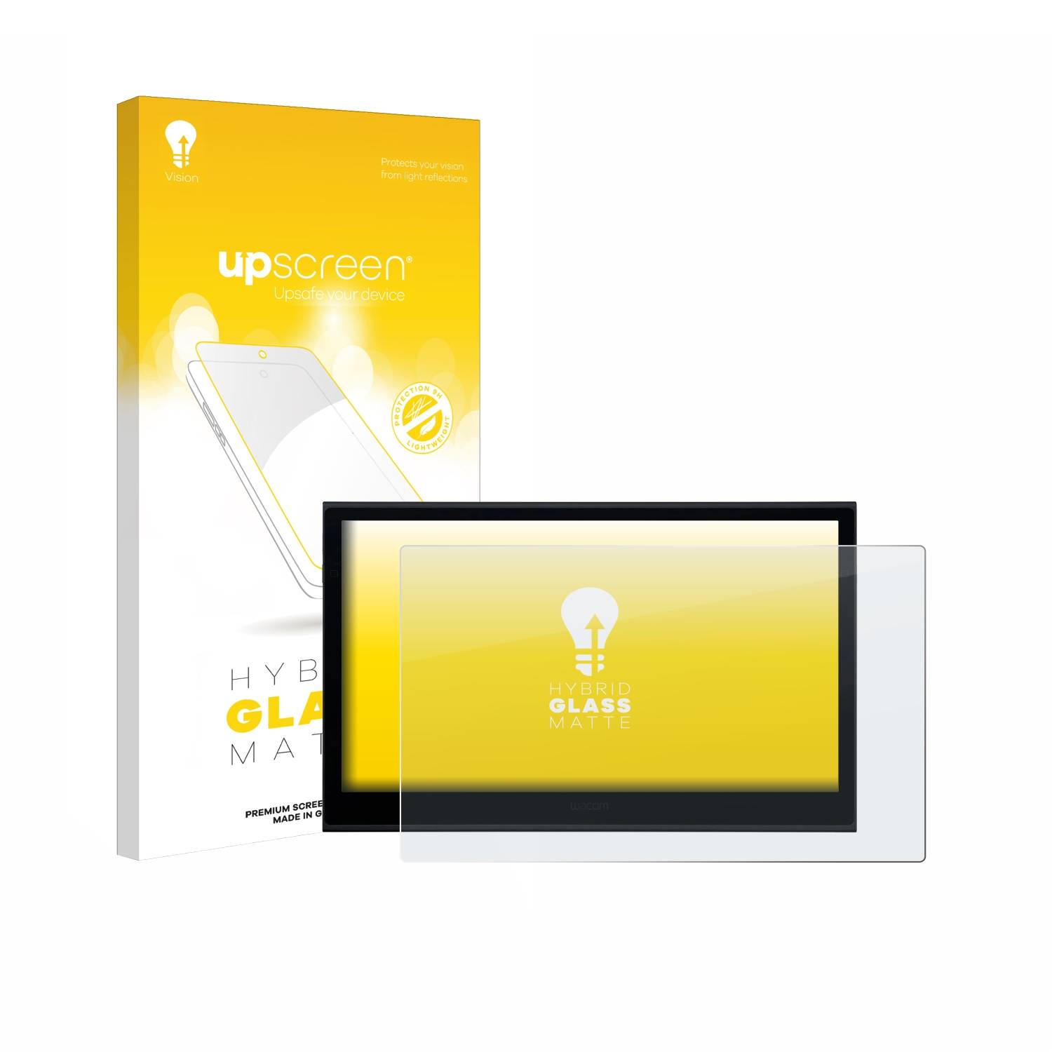upscreen Hybrid Glas Matt Panzer-Folie für Wacom Movink 13
