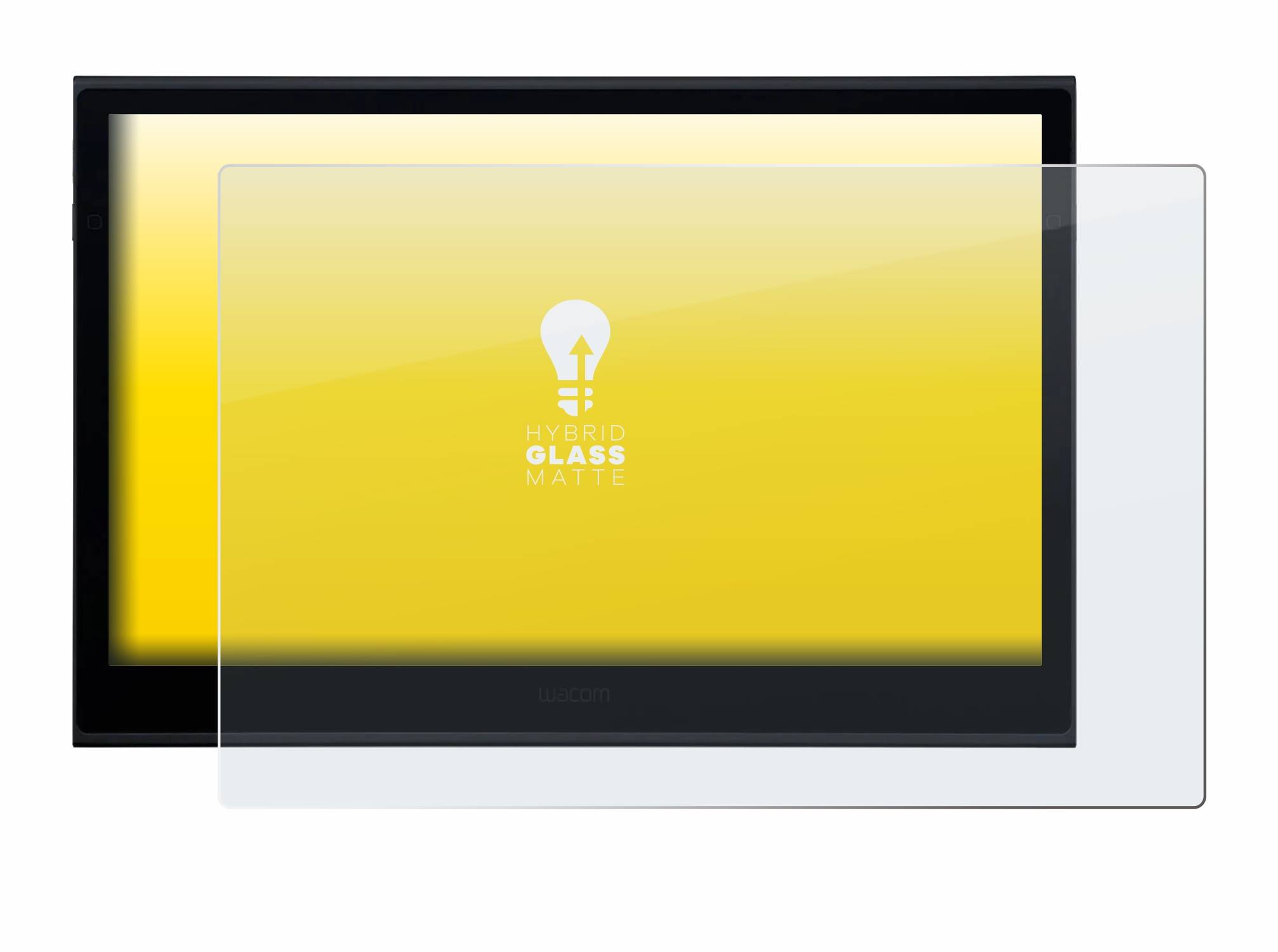 upscreen Hybrid Glas Matt Panzer-Folie für Wacom Movink 13