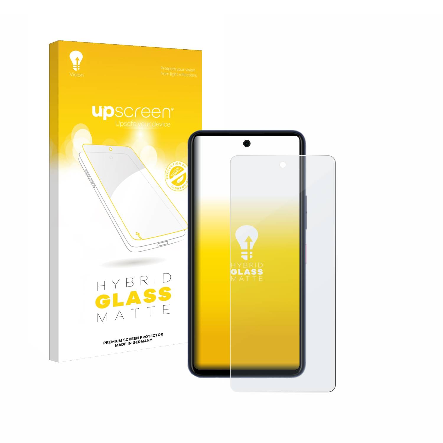 upscreen Hybrid Glas Matt Panzer-Folie für Telekom T Phone 2 Pro