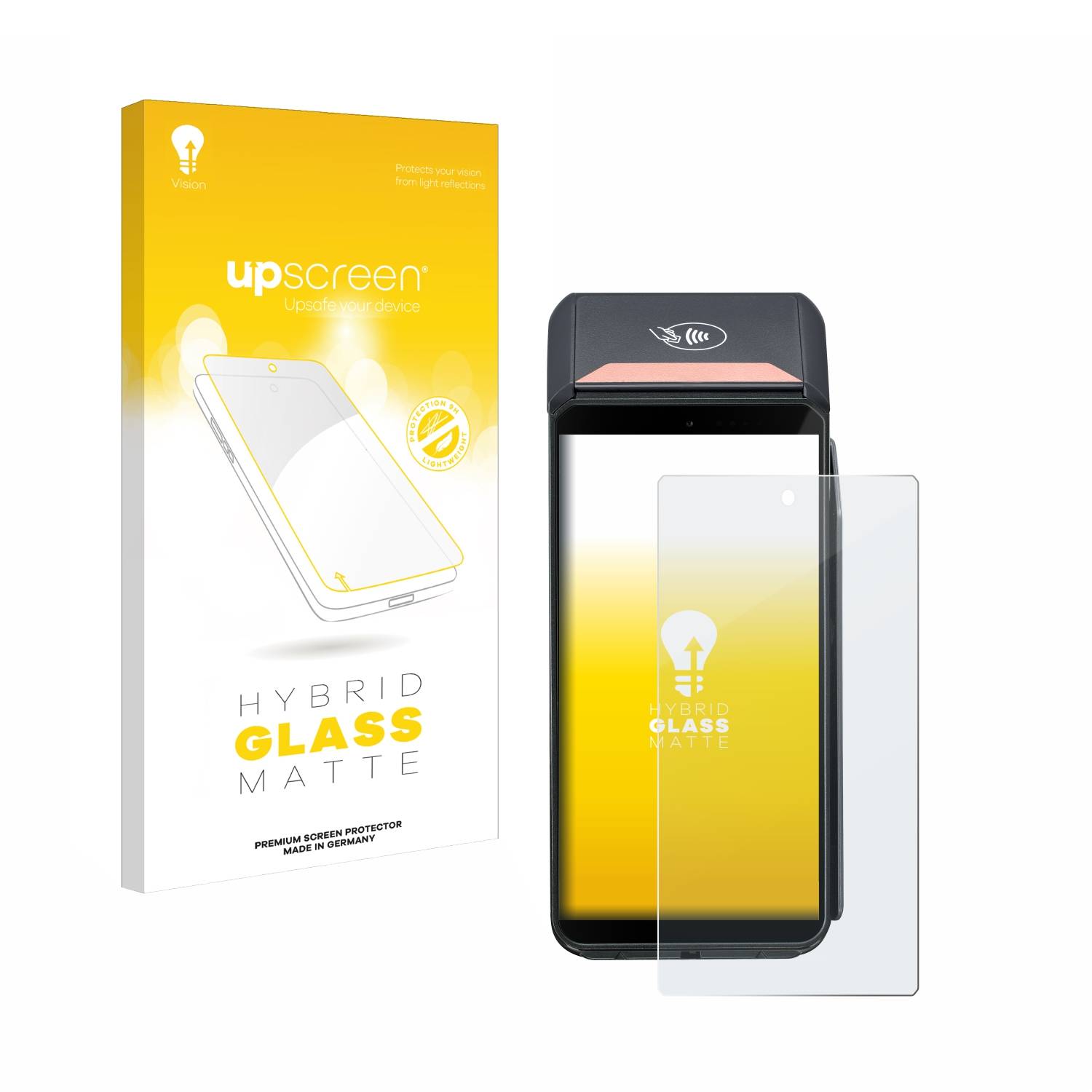 upscreen Hybrid Glas Matt Panzer-Folie für ingenico Axium DX6000