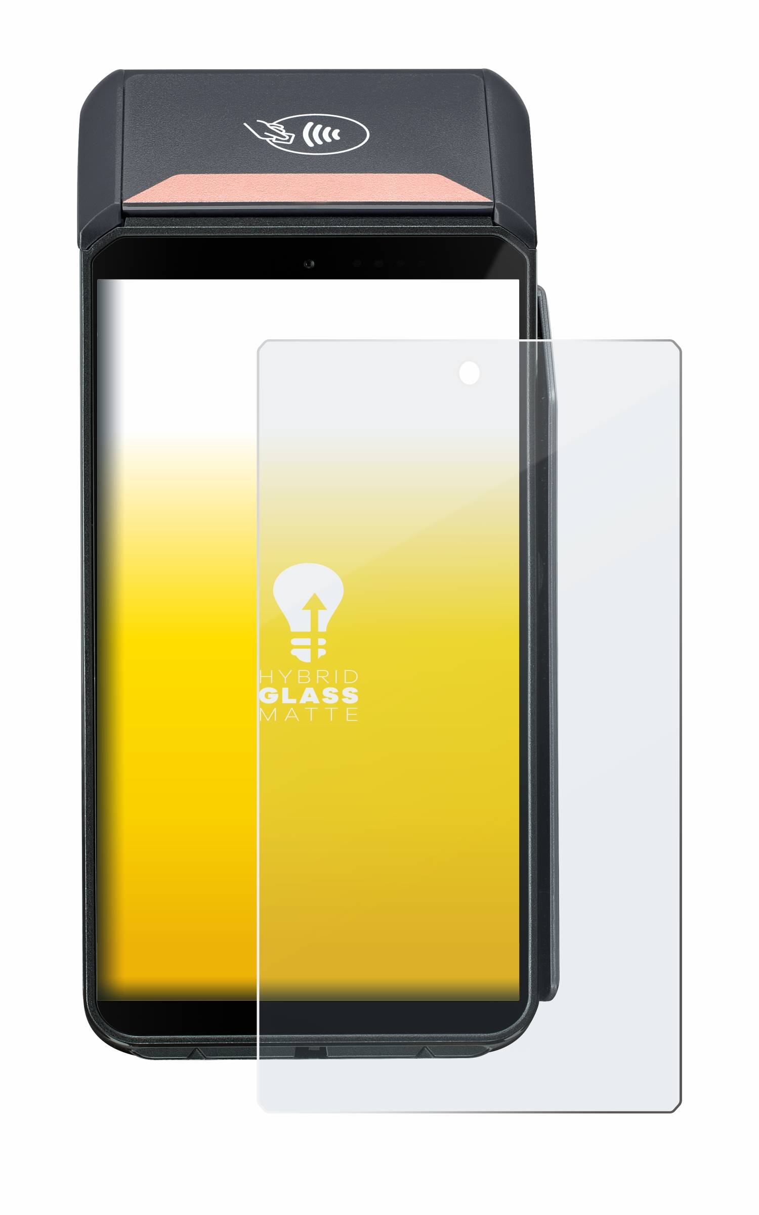 upscreen Hybrid Glas Matt Panzer-Folie für ingenico Axium DX6000