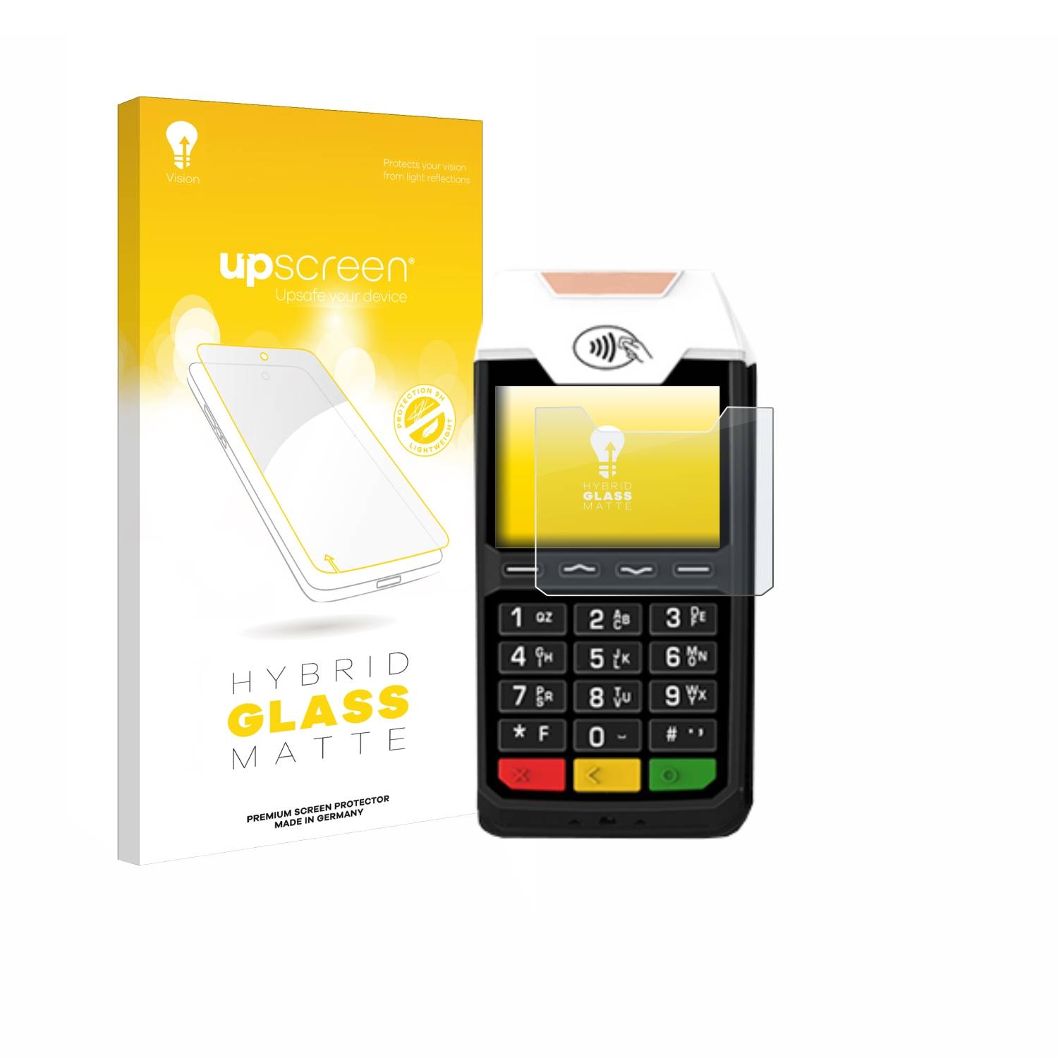 upscreen Hybrid Glas Matt Panzer-Folie für ingenico Tetra Lane/3600