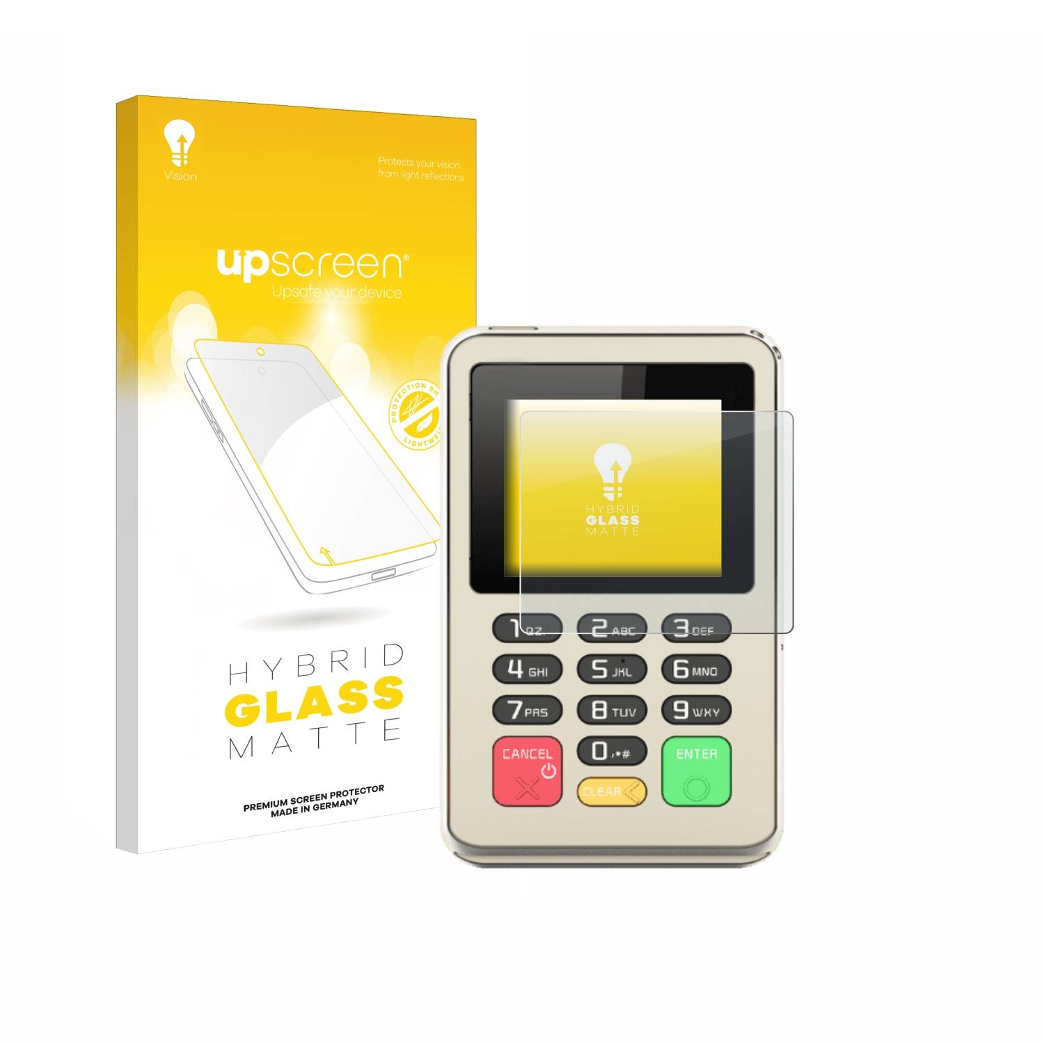 upscreen Hybrid Glas Matt Panzer-Folie für Pax D177