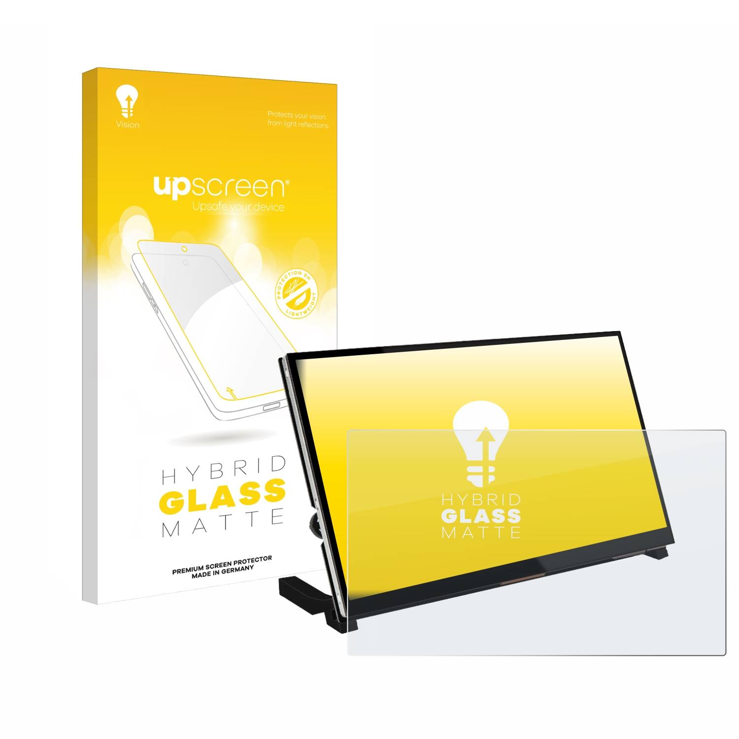 upscreen Hybrid Glas Matt Panzer-Folie für Raspberry Pi Touchscreen (10.1)