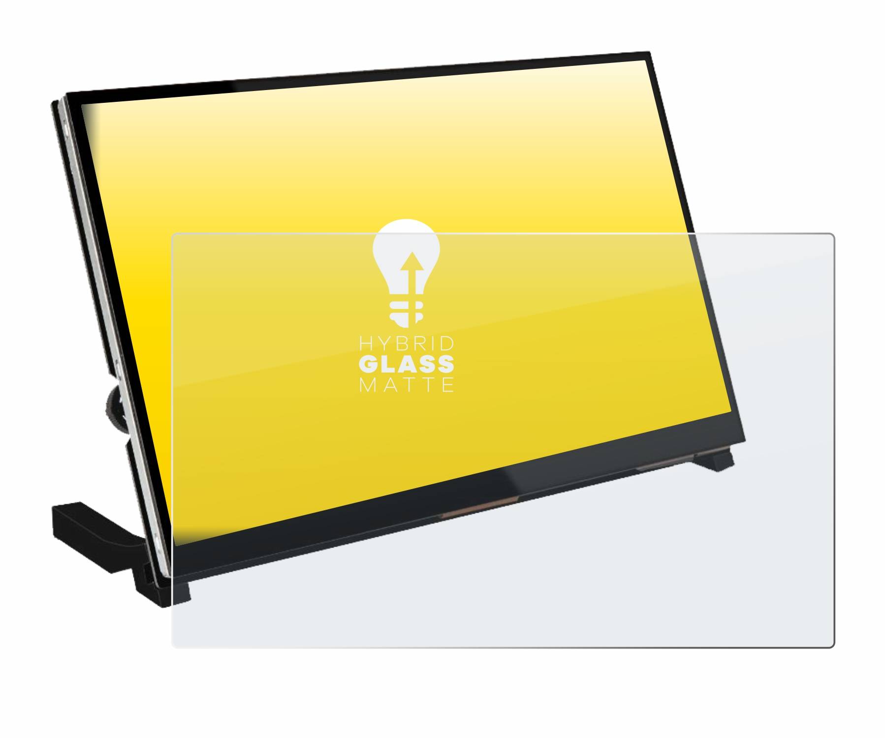 upscreen Hybrid Glas Matt Panzer-Folie für Raspberry Pi Touchscreen (10.1)