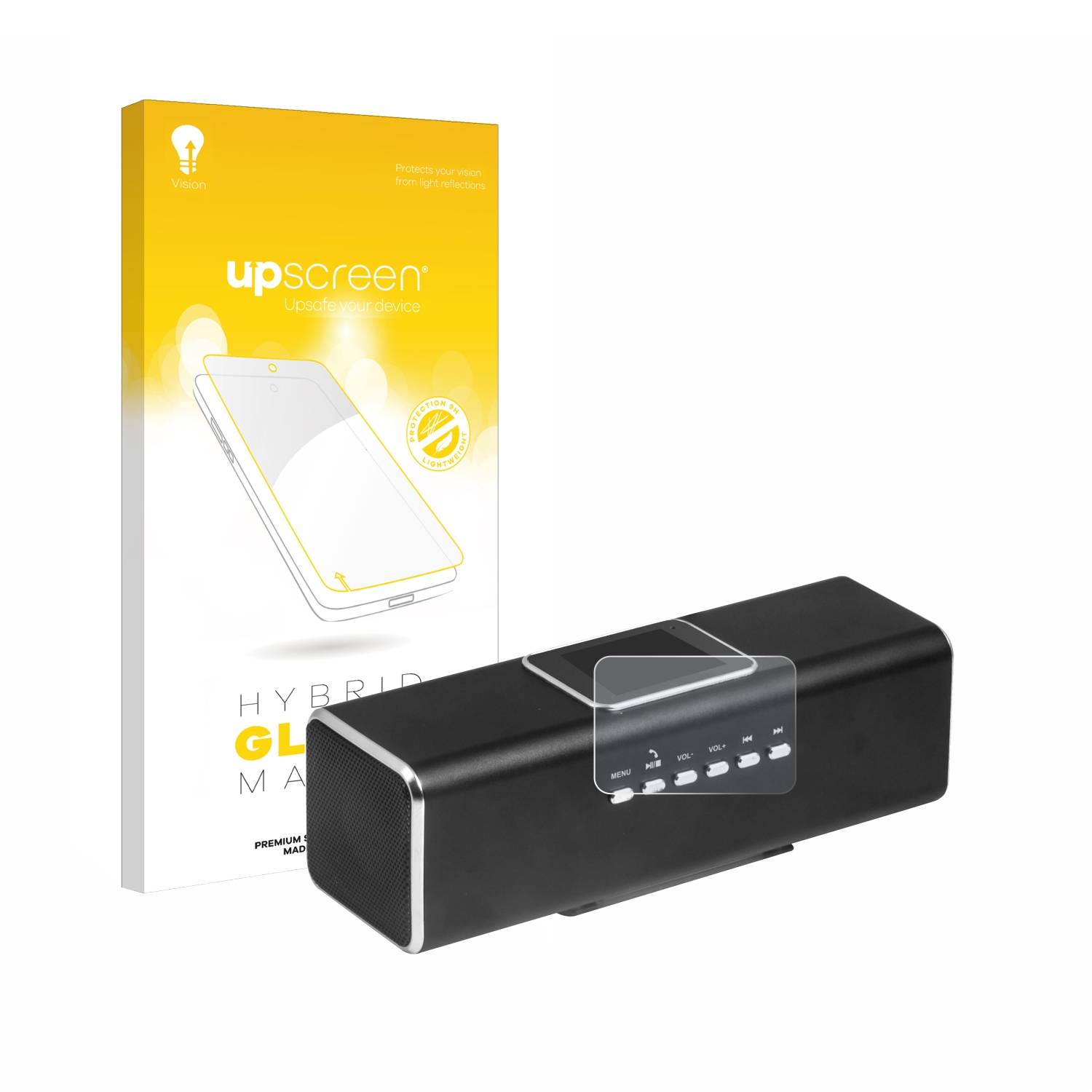 upscreen Hybrid Glas Matt Panzer-Folie für Technaxx MusicMan MA
