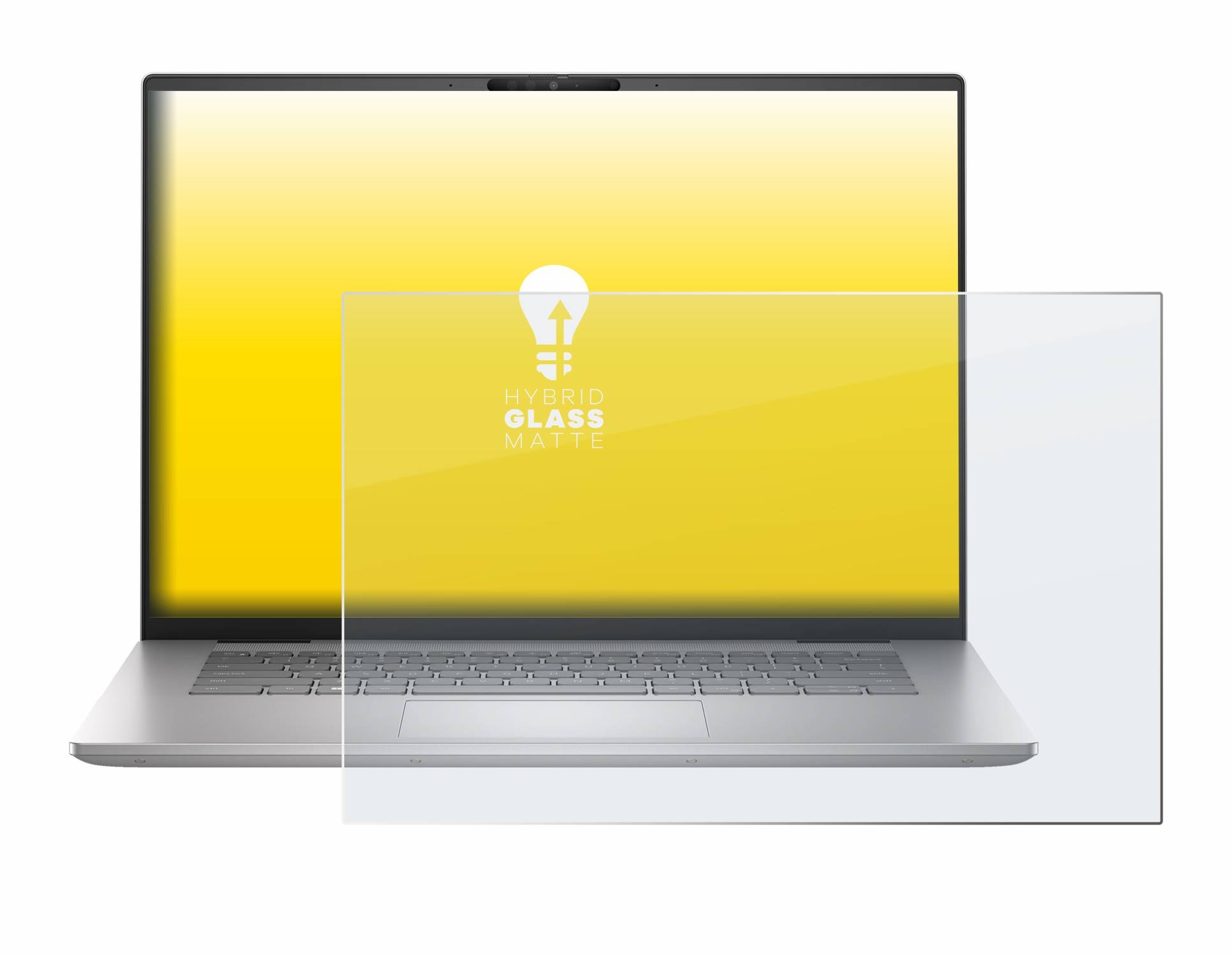 upscreen Hybrid Glas Matt Panzer-Folie für Dell Inspiron 16 7630 Laptop