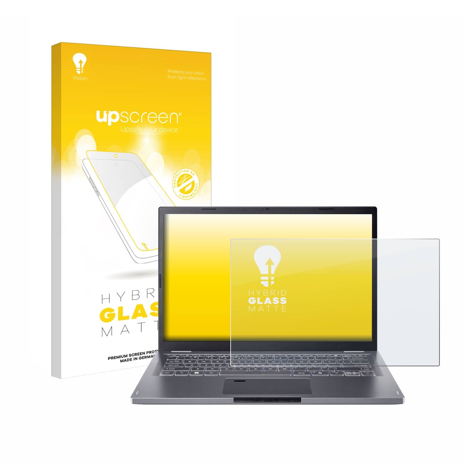 upscreen Hybrid Glas Matt Panzer-Folie für Acer Aspire 14 A14-51