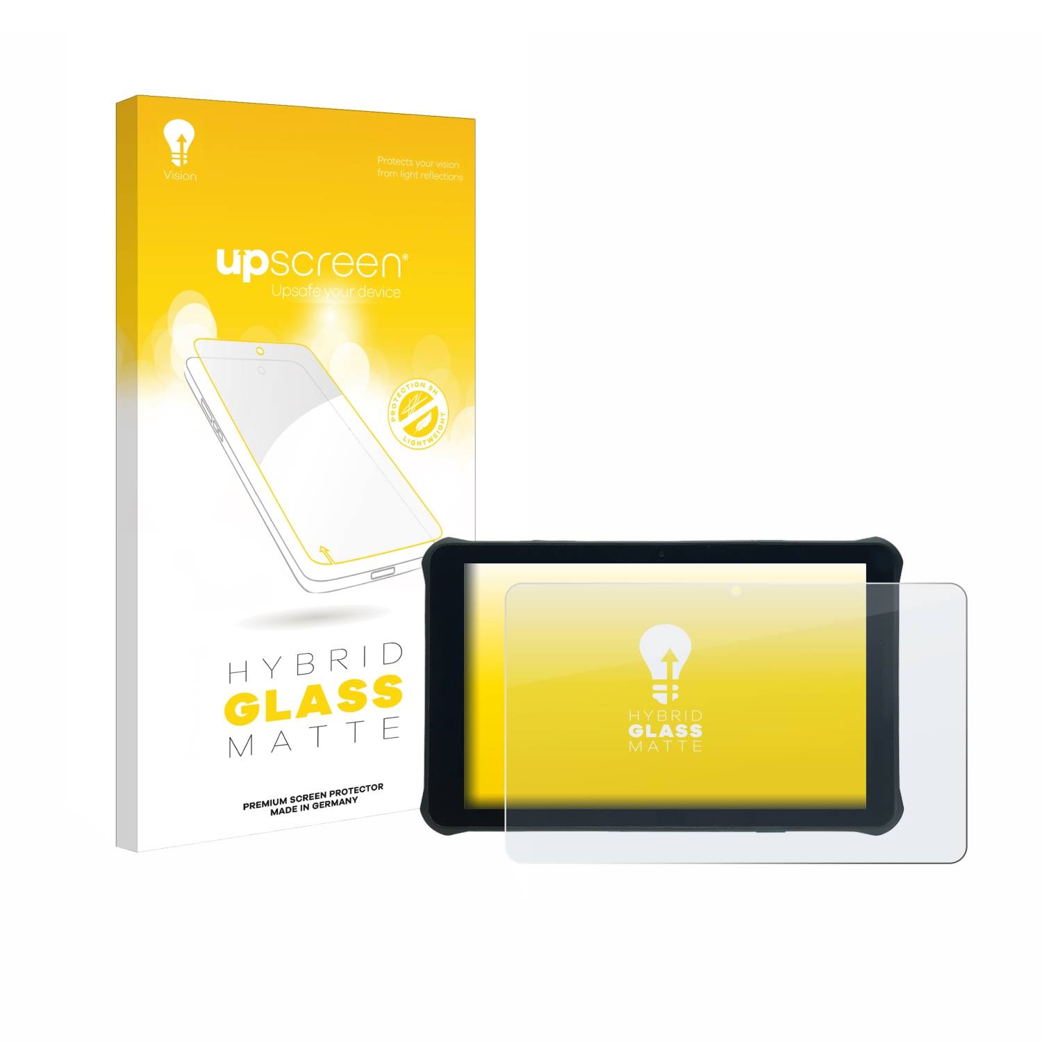 upscreen Hybrid Glas Matt Panzer-Folie für Unitech RT112