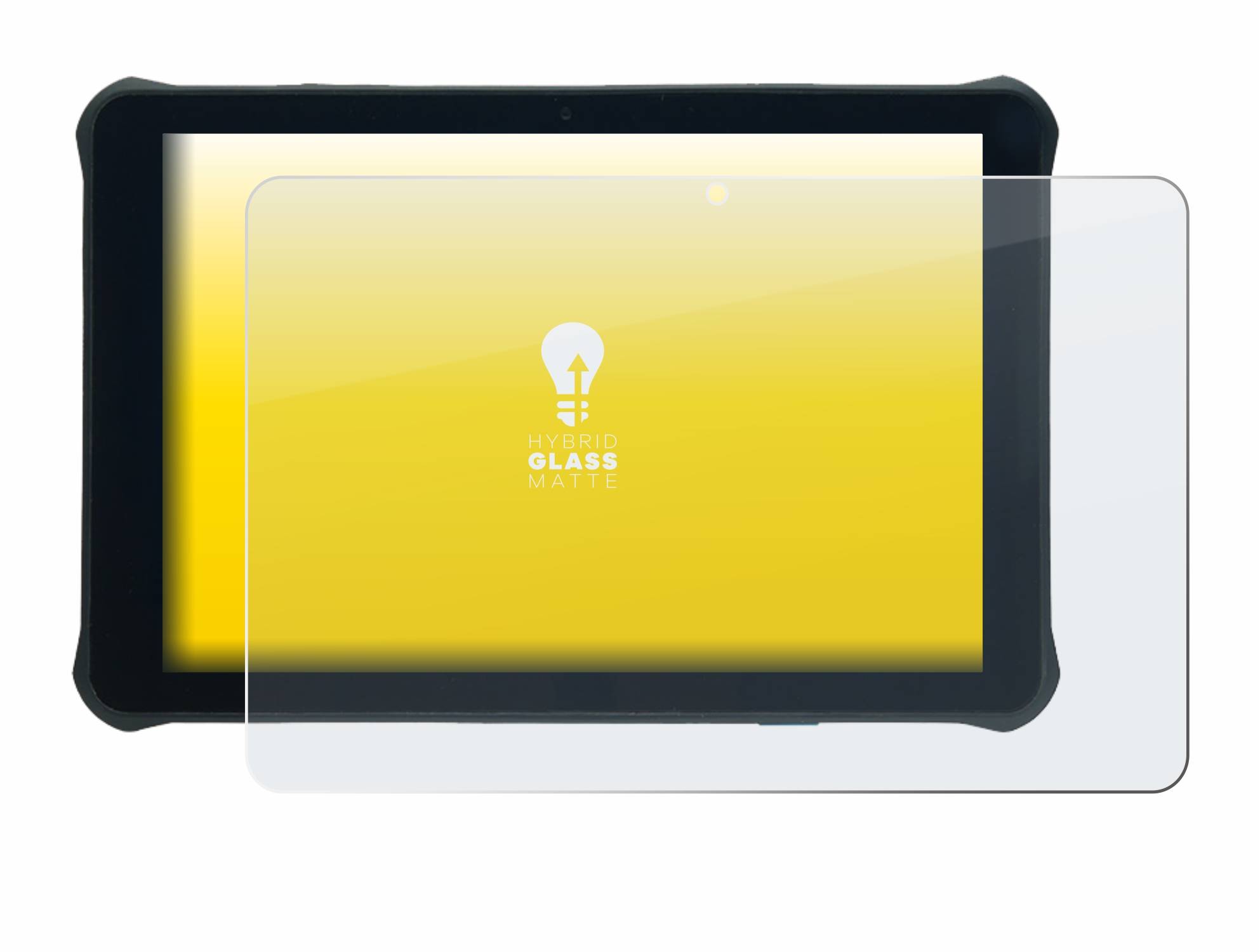 upscreen Hybrid Glas Matt Panzer-Folie für Unitech RT112