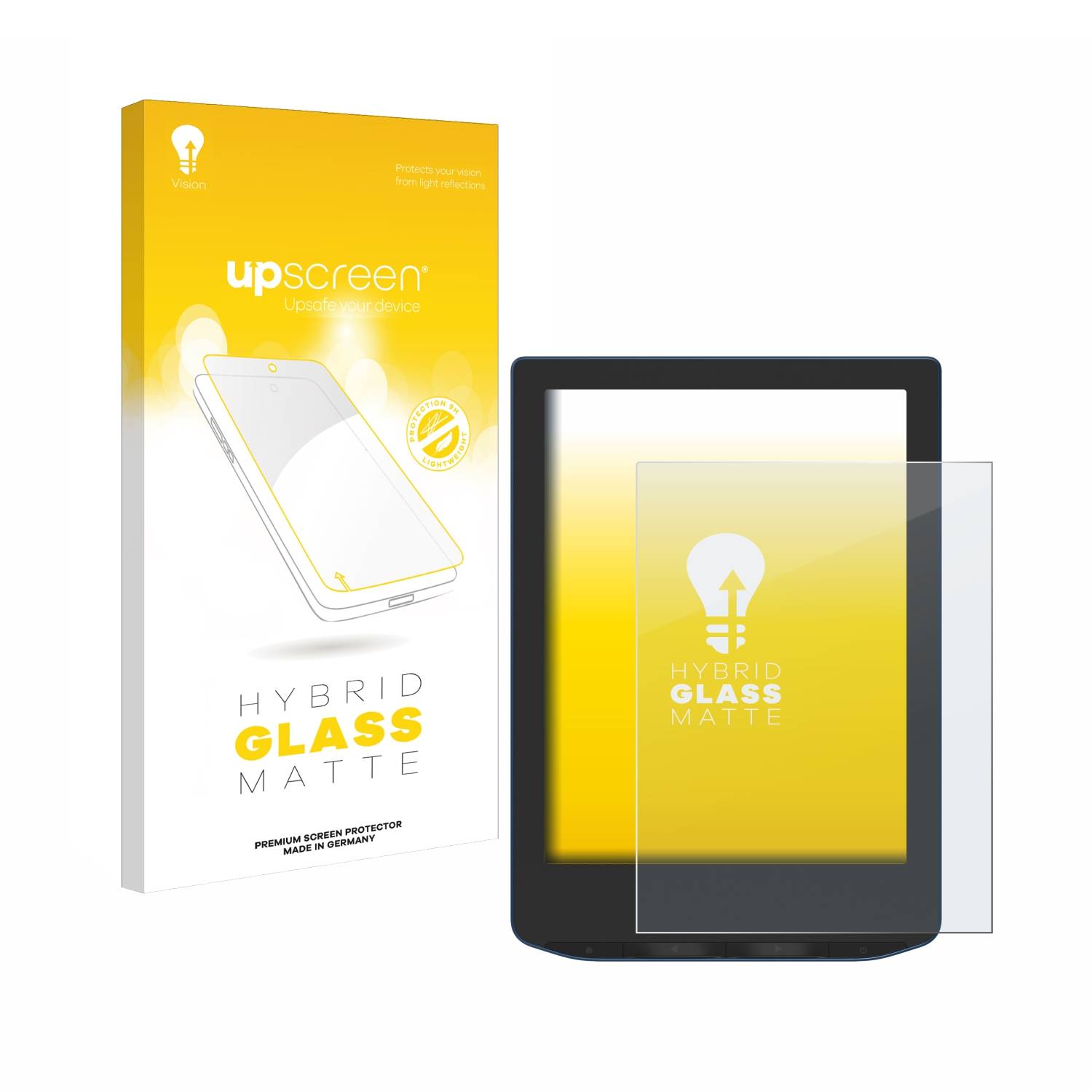 upscreen Hybrid Glas Matt Panzer-Folie für PocketBook Verse Pro Color