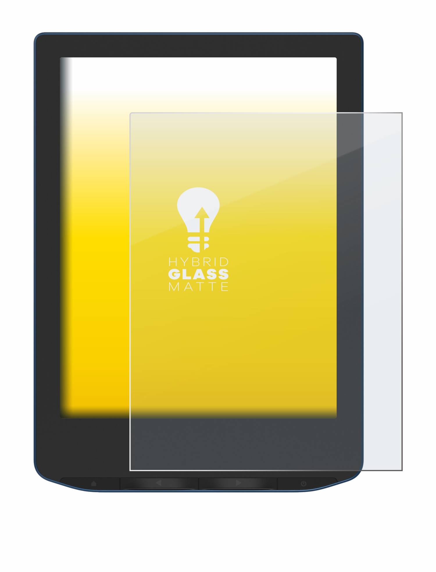 upscreen Hybrid Glas Matt Panzer-Folie für PocketBook Verse Pro Color