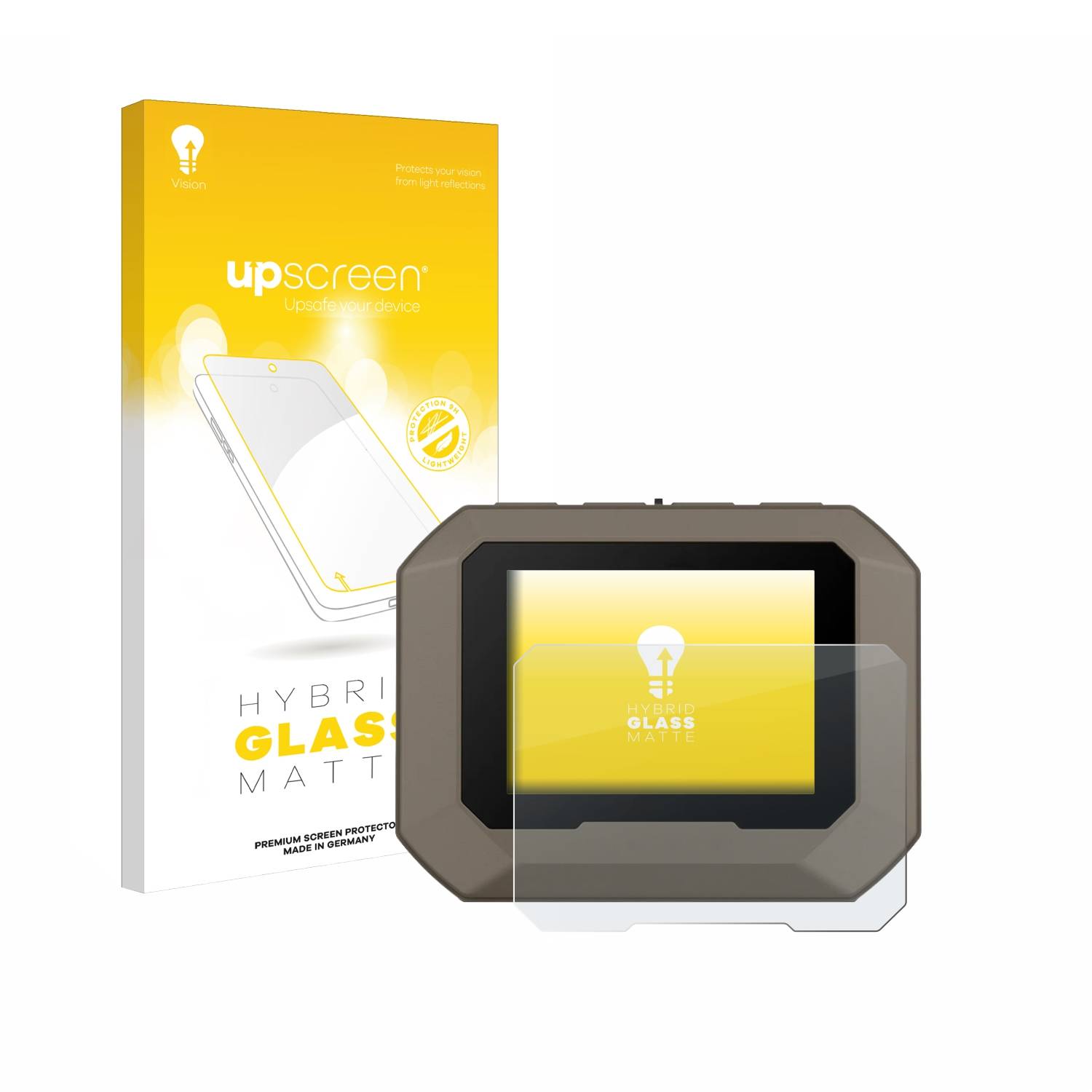 upscreen Hybrid Glas Matt Panzer-Folie für Garmin Xero C1 Pro