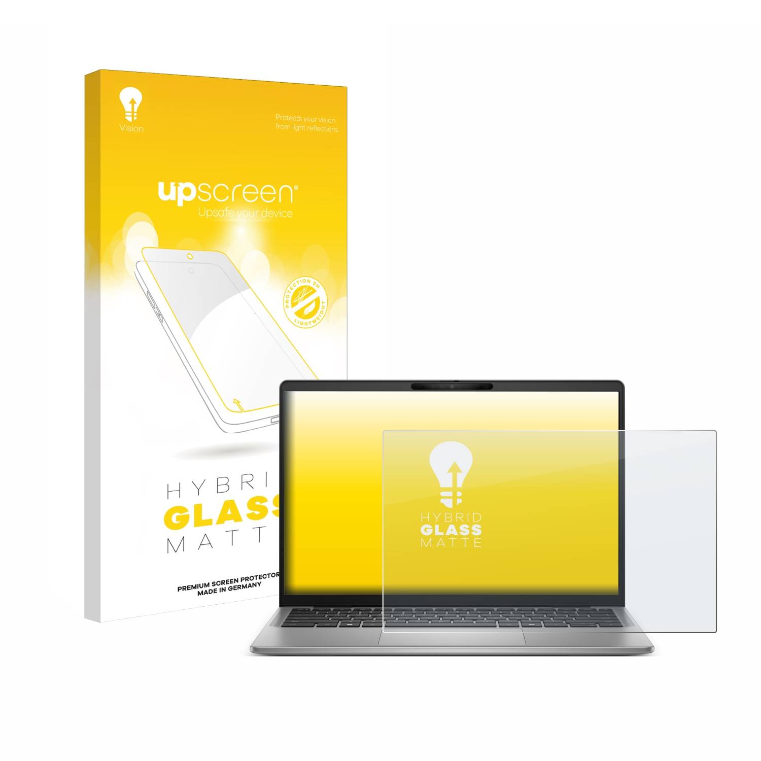 upscreen Hybrid Glas Matt Panzer-Folie für Dell Latitude 7455 Laptop