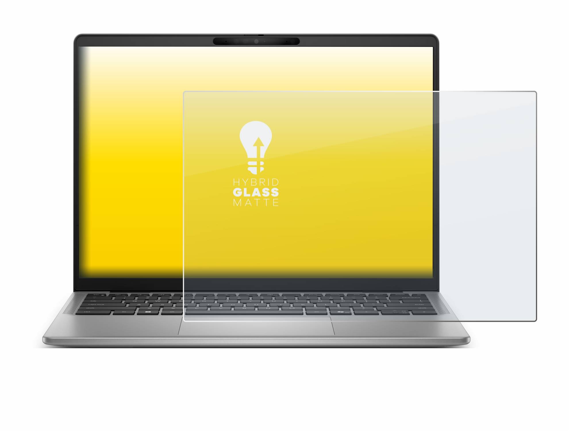 upscreen Hybrid Glas Matt Panzer-Folie für Dell Latitude 7455 Laptop