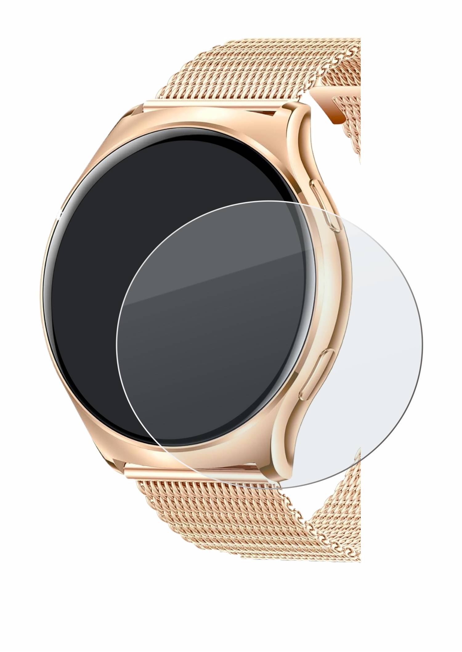upscreen Hybrid Glas Matt Panzer-Folie für Iaret Smartwatch 1.43