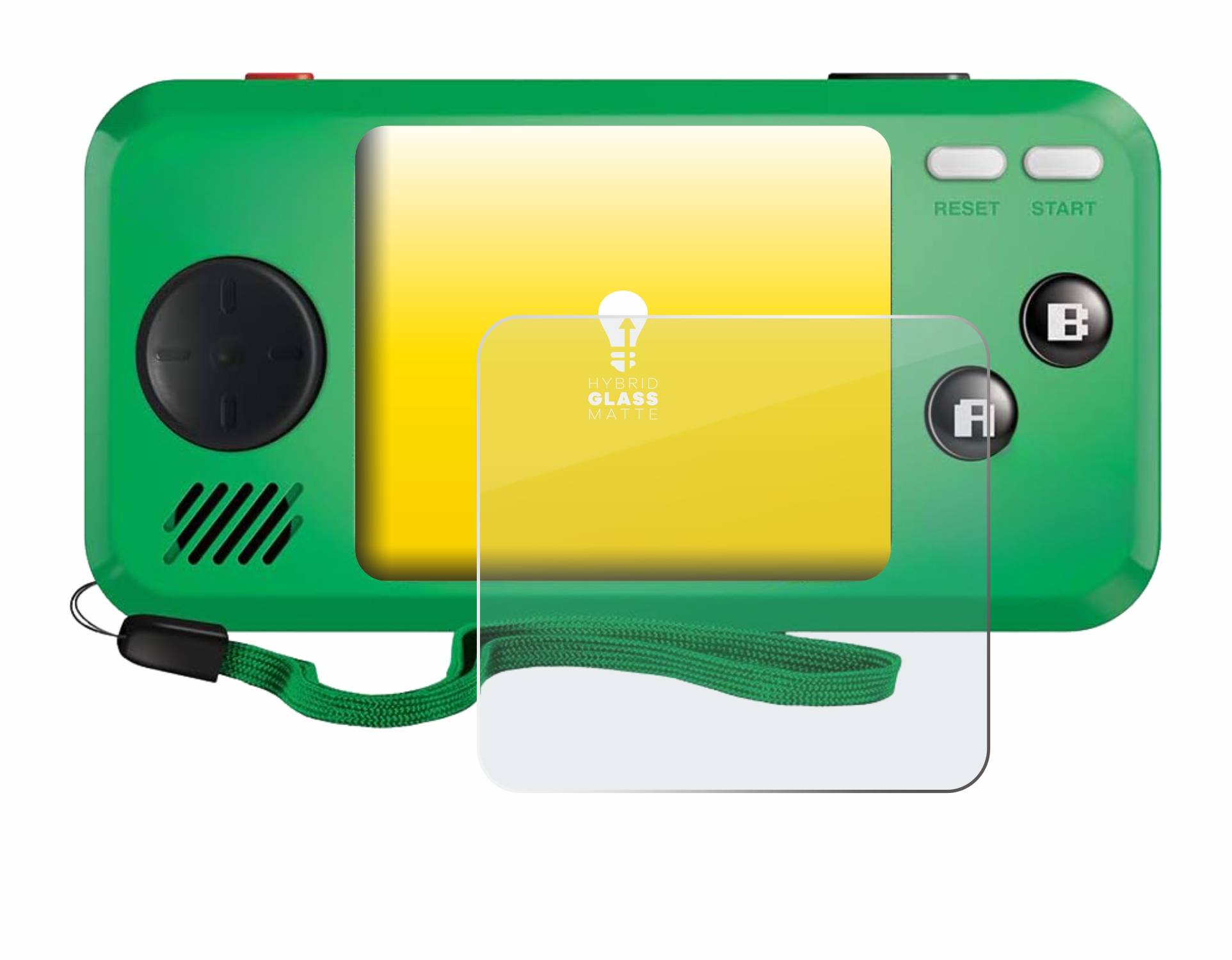 upscreen Hybrid Glas Matt Panzer-Folie für My Arcade Pocket Player Pro 2.75