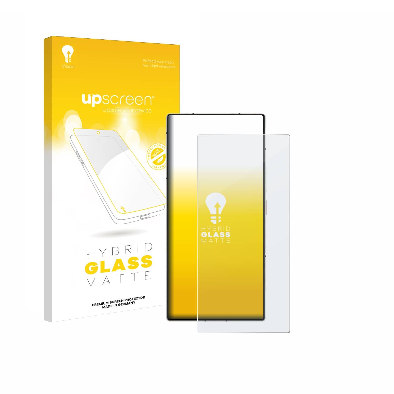 upscreen Hybrid Glas Matt Panzer-Folie für ZTE Nubia Z60 Ultra