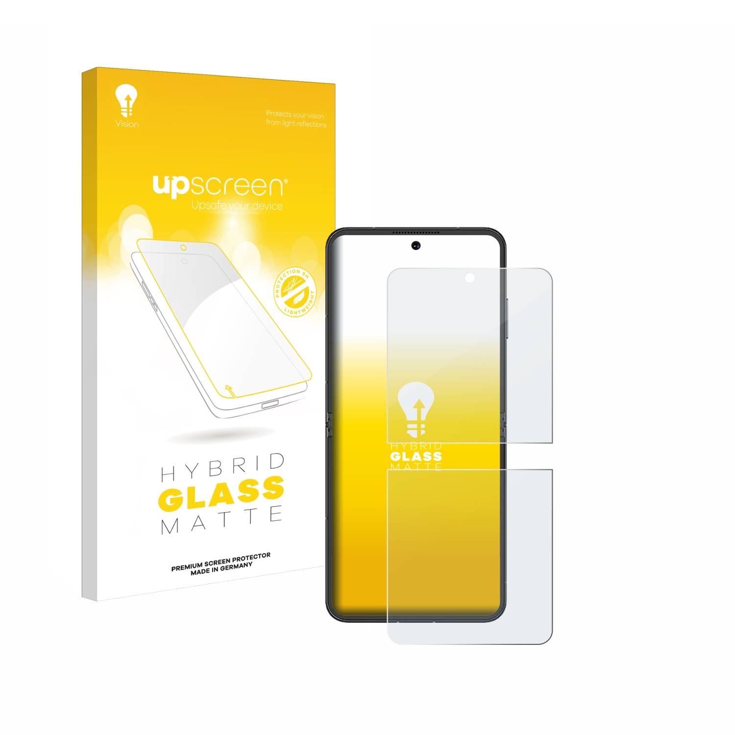 upscreen Hybrid Glas Matt Panzer-Folie für Nubia Flip 5G