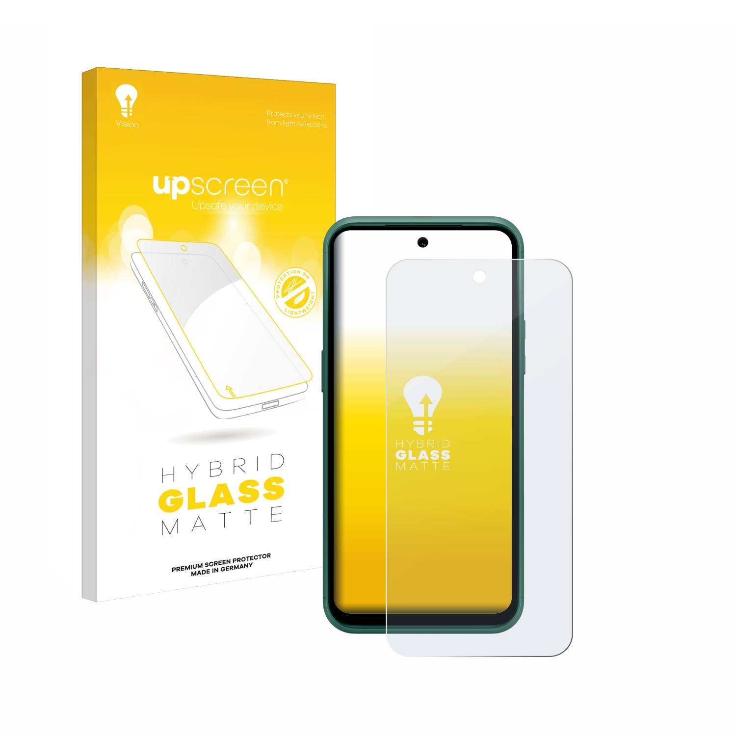 upscreen Hybrid Glas Matt Panzer-Folie für Nokia XR21 Limited Edition