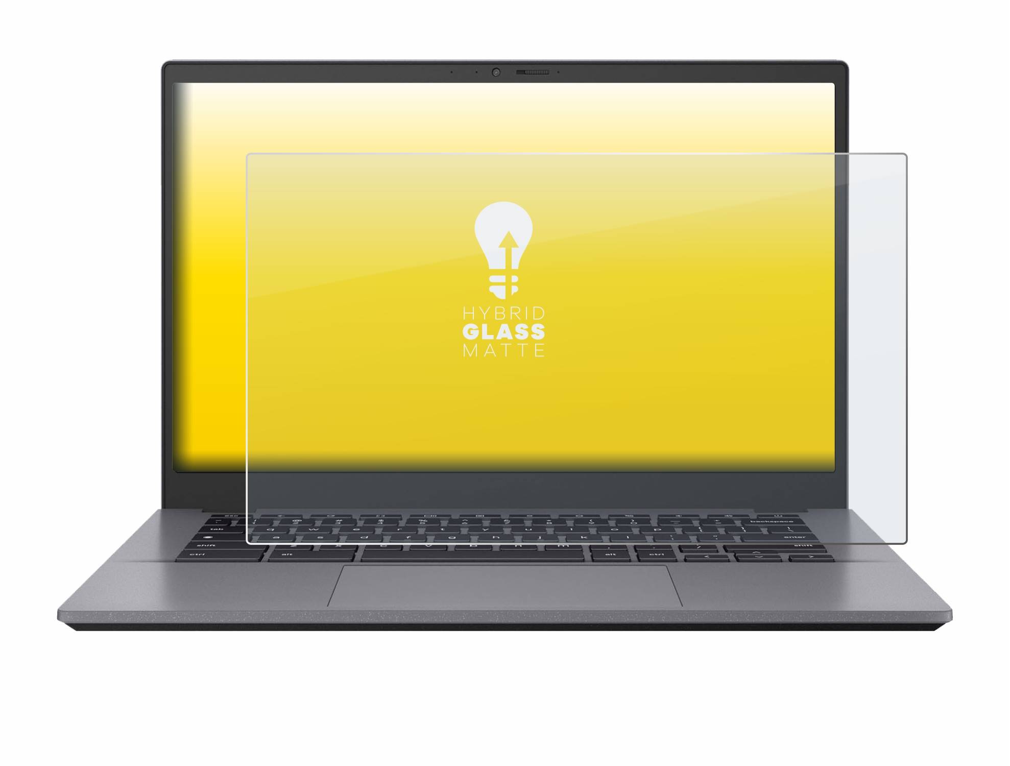 upscreen Hybrid Glas Matt Panzer-Folie für ASUS Chromebook Plus CM3401FFA