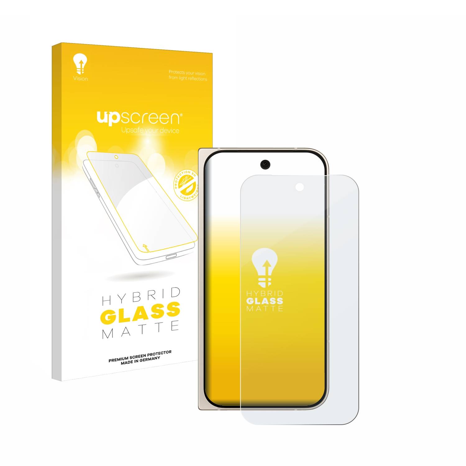 upscreen Hybrid Glas Matt Panzer-Folie für Google Pixel 9 Pro Fold