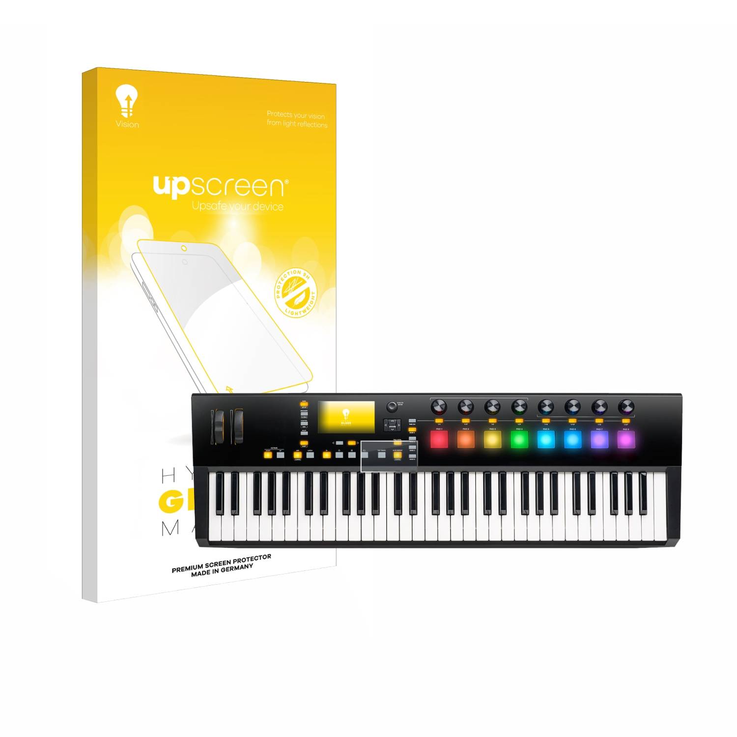 upscreen Hybrid Glas Matt Panzer-Folie für Akai Advance 61
