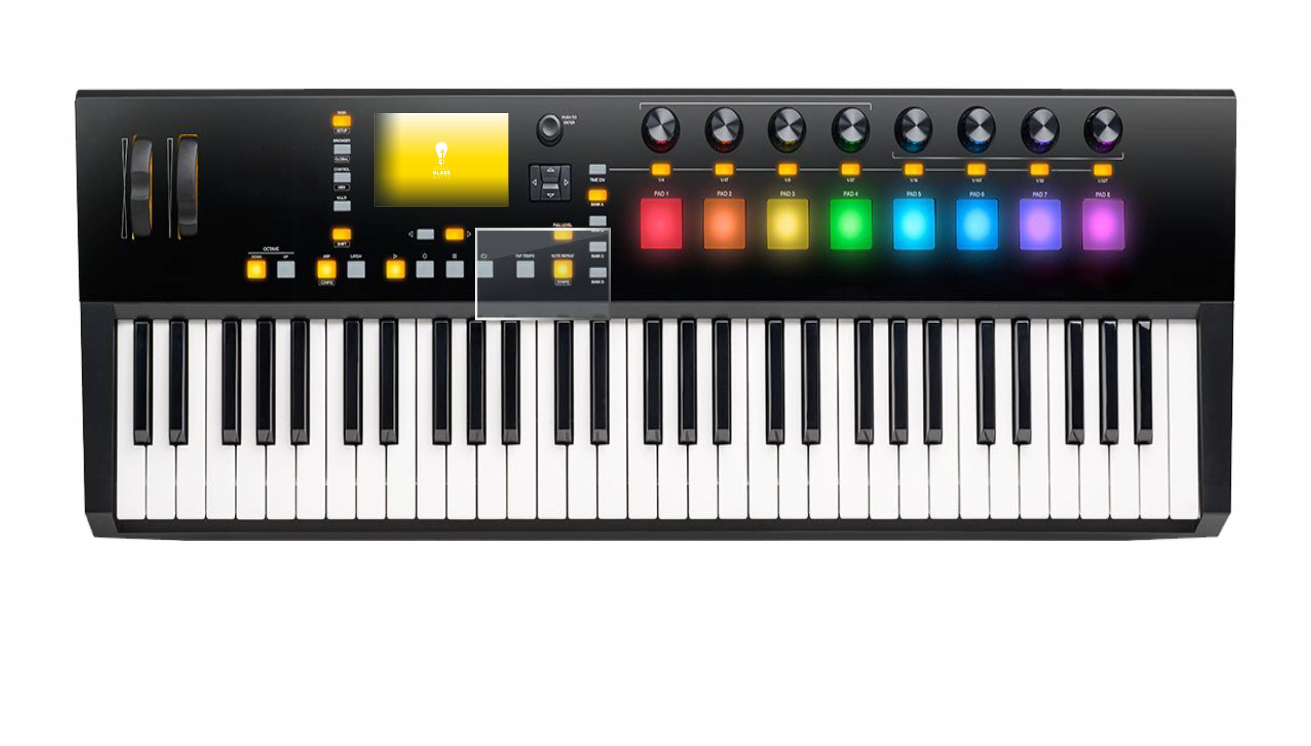 upscreen Hybrid Glas Matt Panzer-Folie für Akai Advance 61