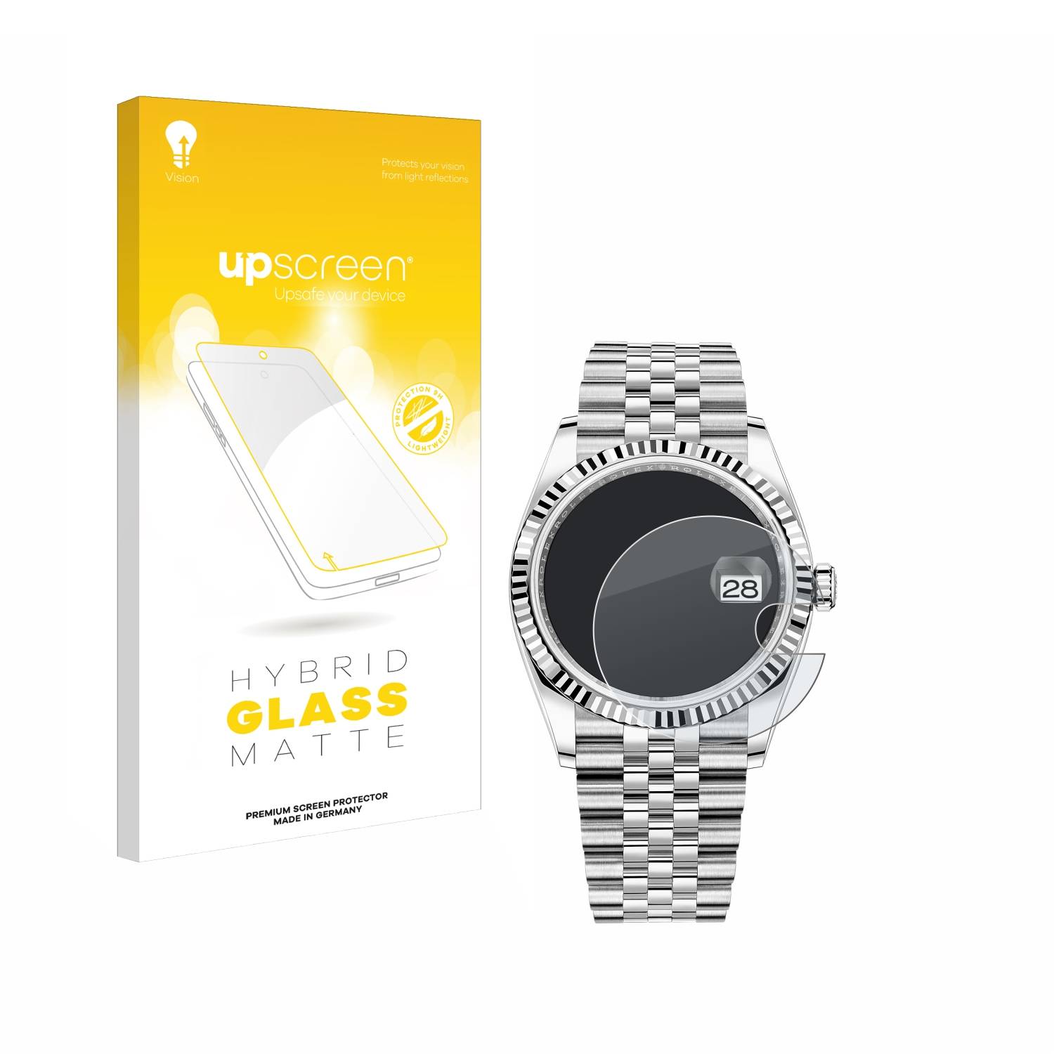 upscreen Hybrid Glas Matt Panzer-Folie für Rolex Oyster Perpetual Datejust 36